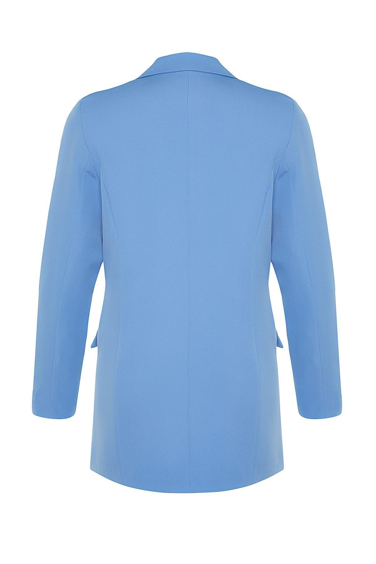 Blue Regular Blazer, DARK BLUE, large image number 7