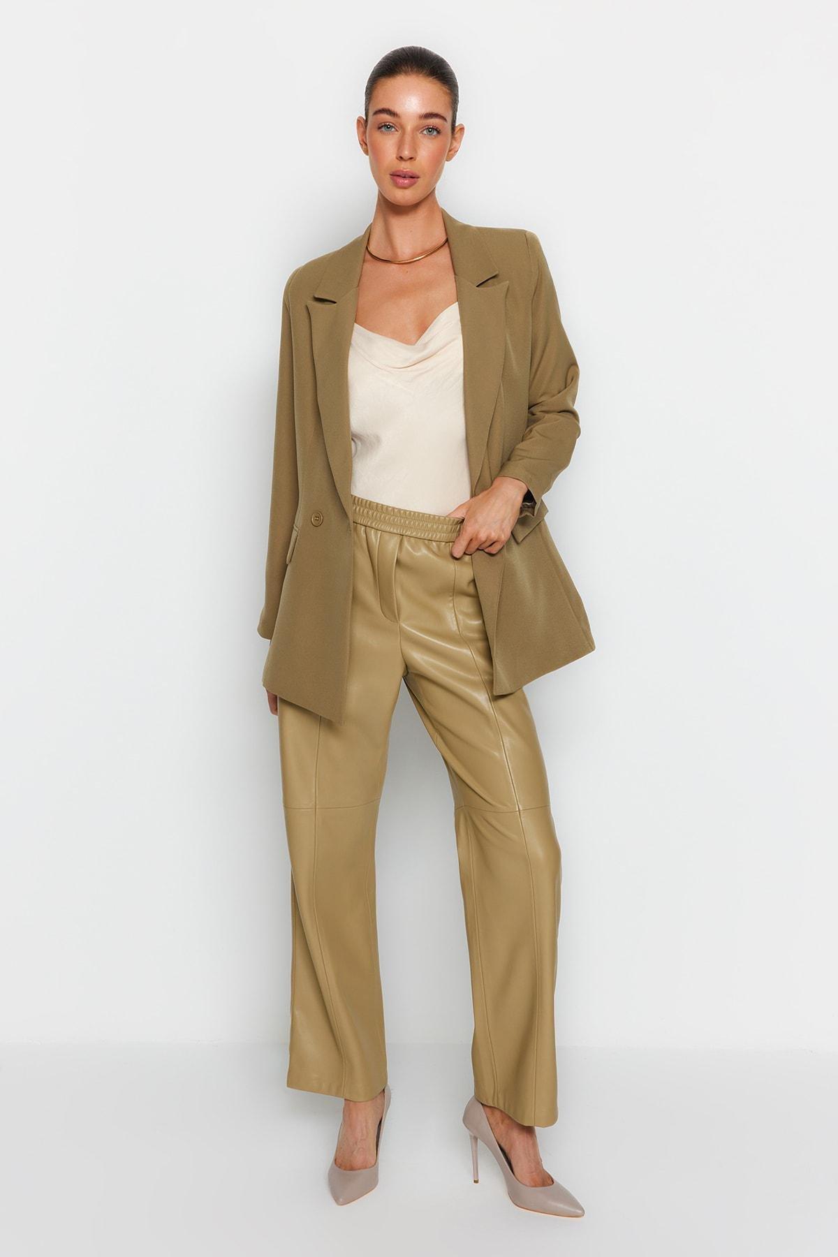 Khaki Regular Blazer, , large image number 1
