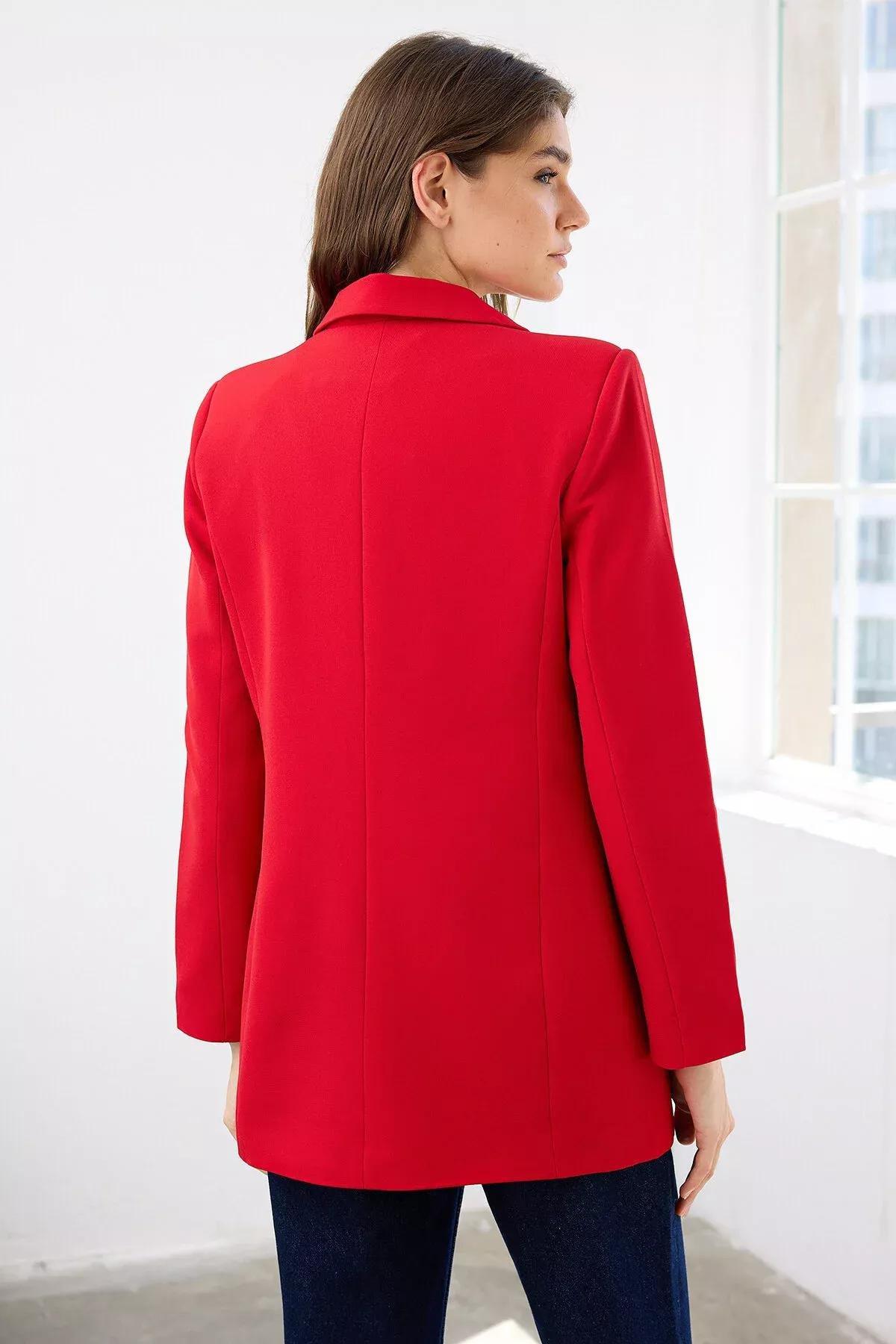 بليزر منفوخ، أحمر, Red, large image number 6