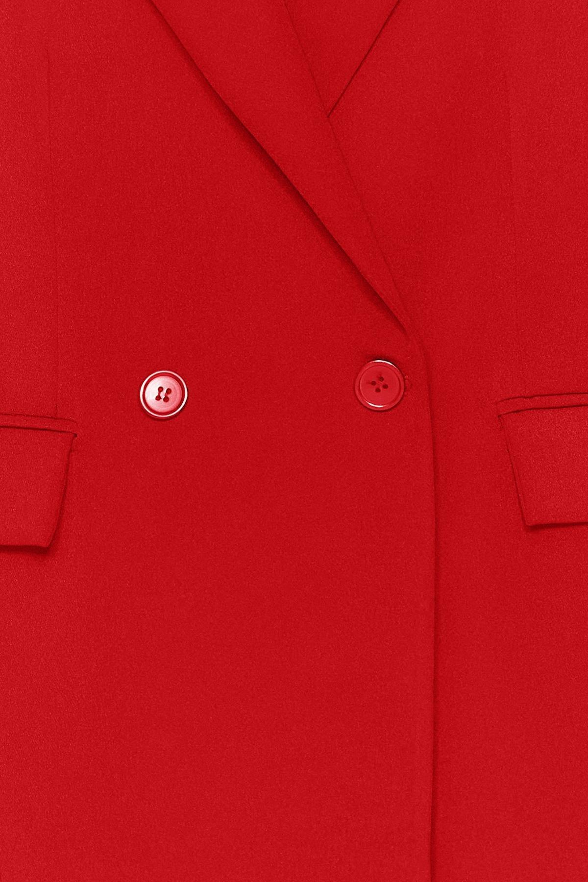 Trendyol - Red Puffer Blazer