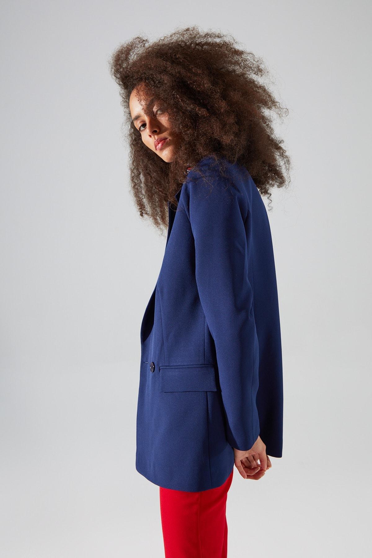 Trendyol - Blue Puffer Blazer