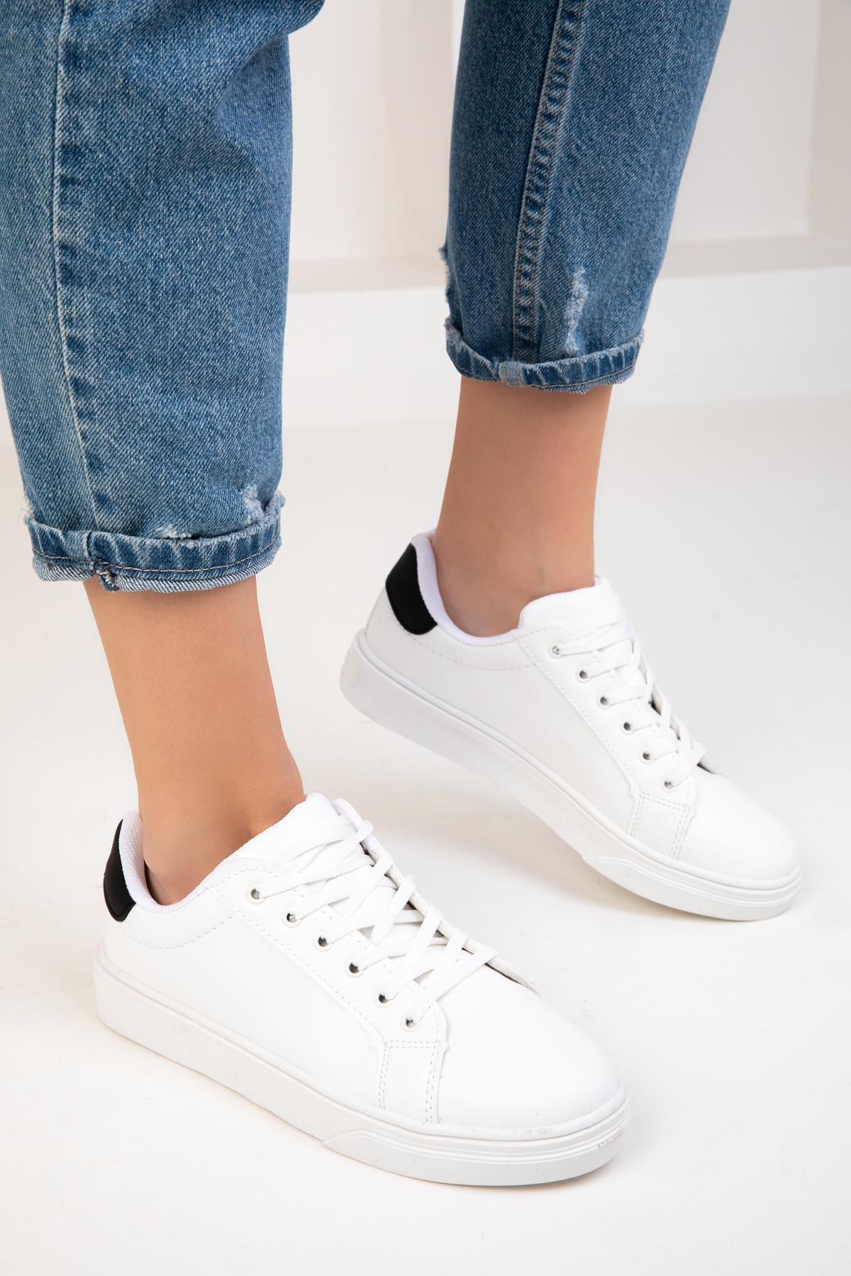 White Laced Sneakers, C101_1881, large image number 2