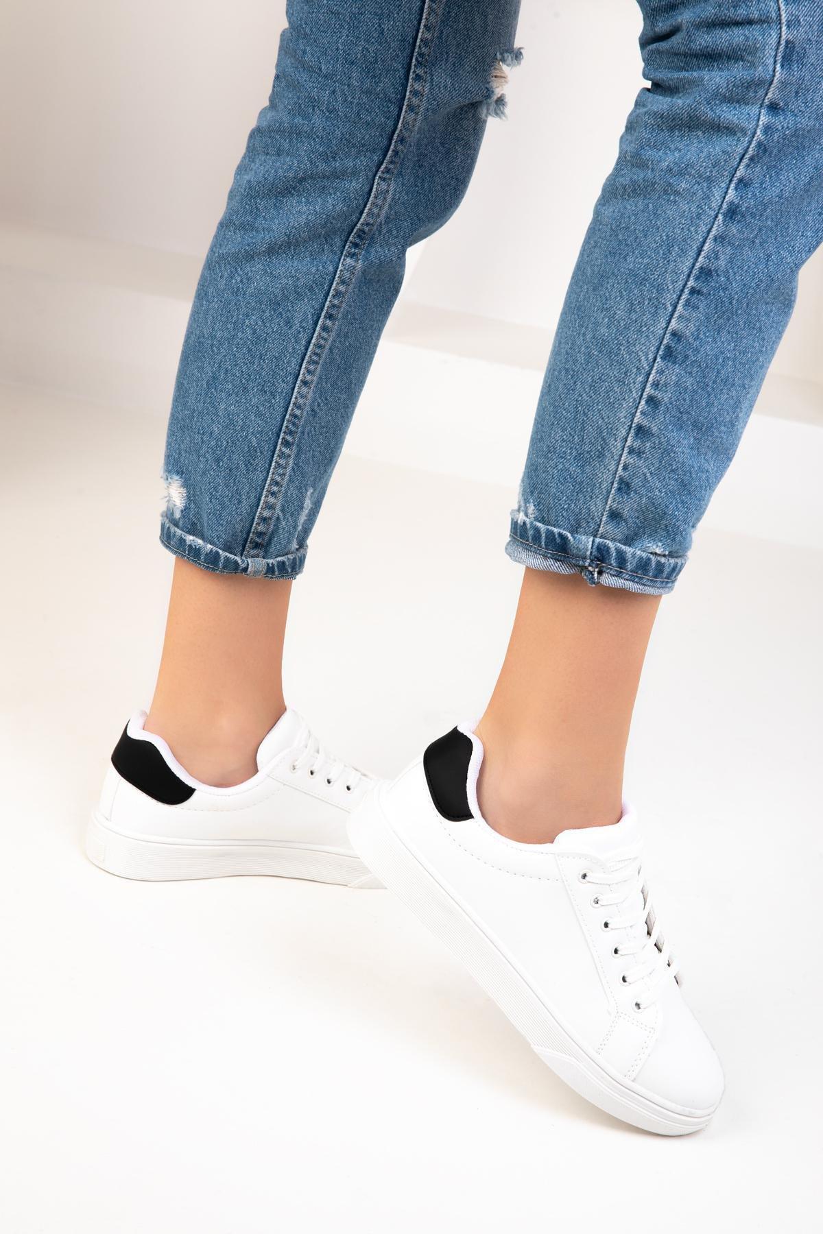 White Laced Sneakers, , large image number 3