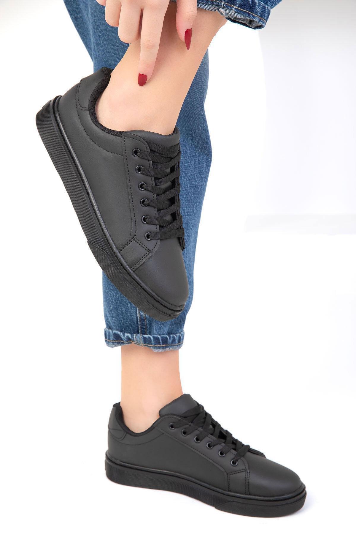 Black Laced Sneakers, , large image number 0