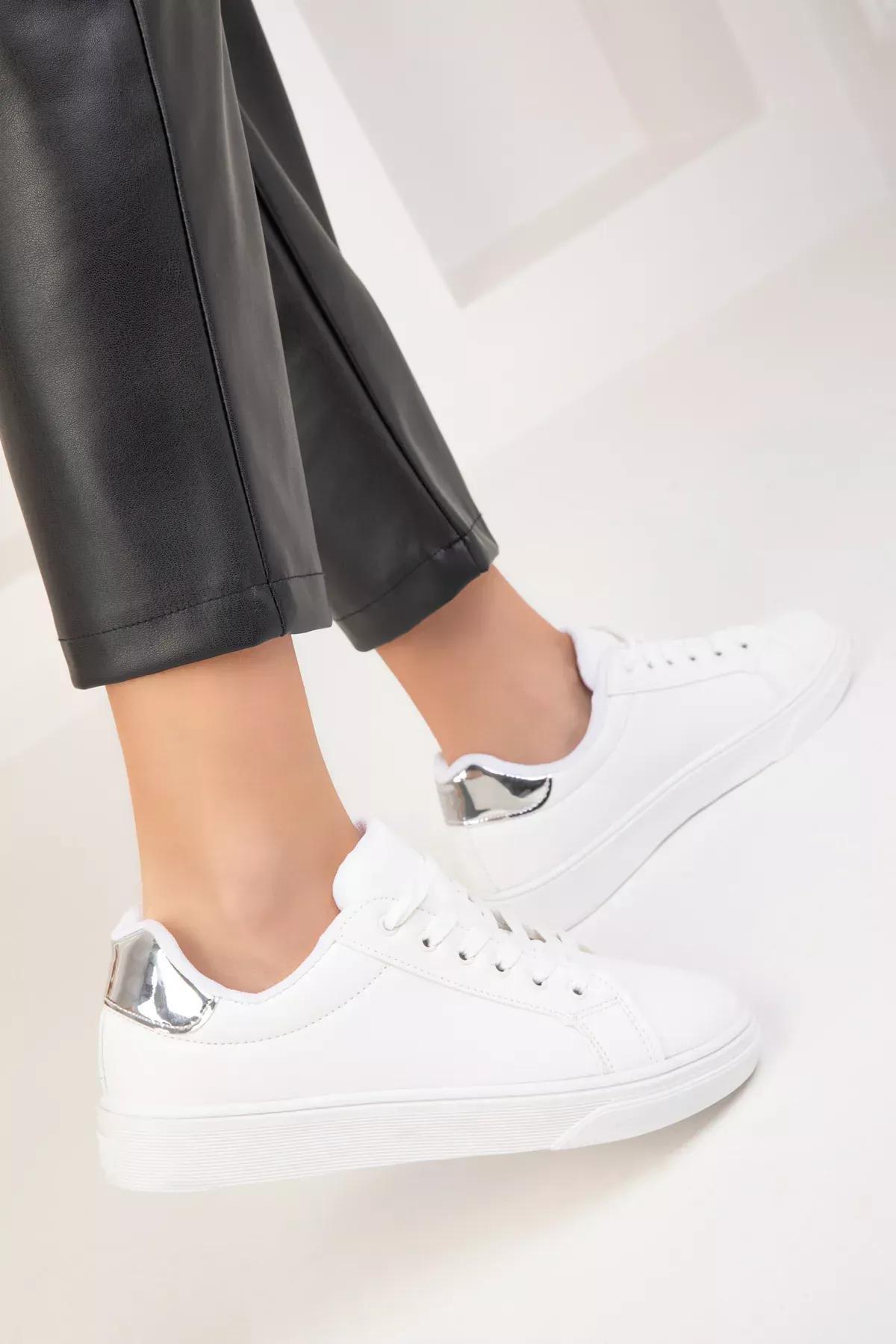 White Silver Sneakers, , large image number 0