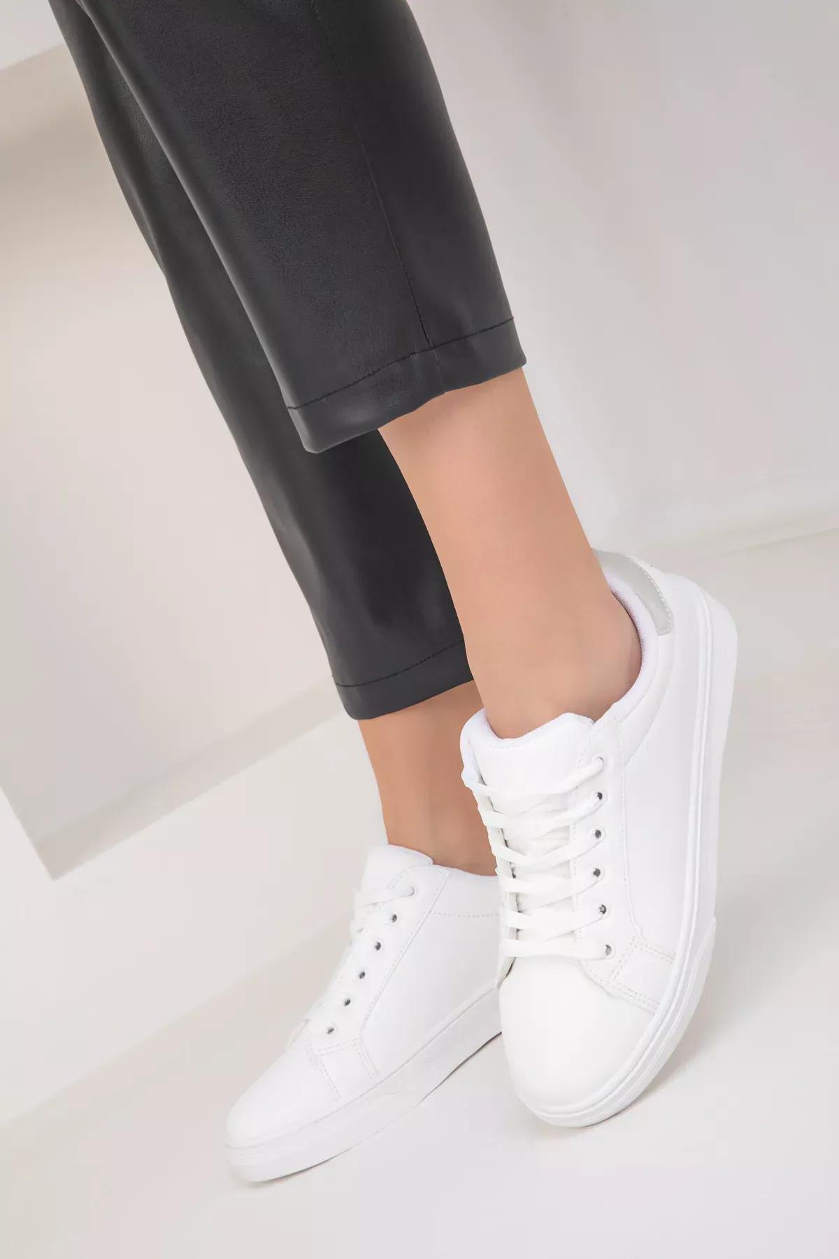 White Silver Sneakers, C101_3931, large image number 3