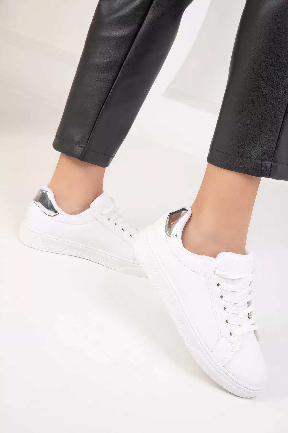 White Silver Sneakers, C101_3931, large image number 4