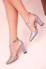 SOHO - Gray Womens Classic Heeled Shoes 14391