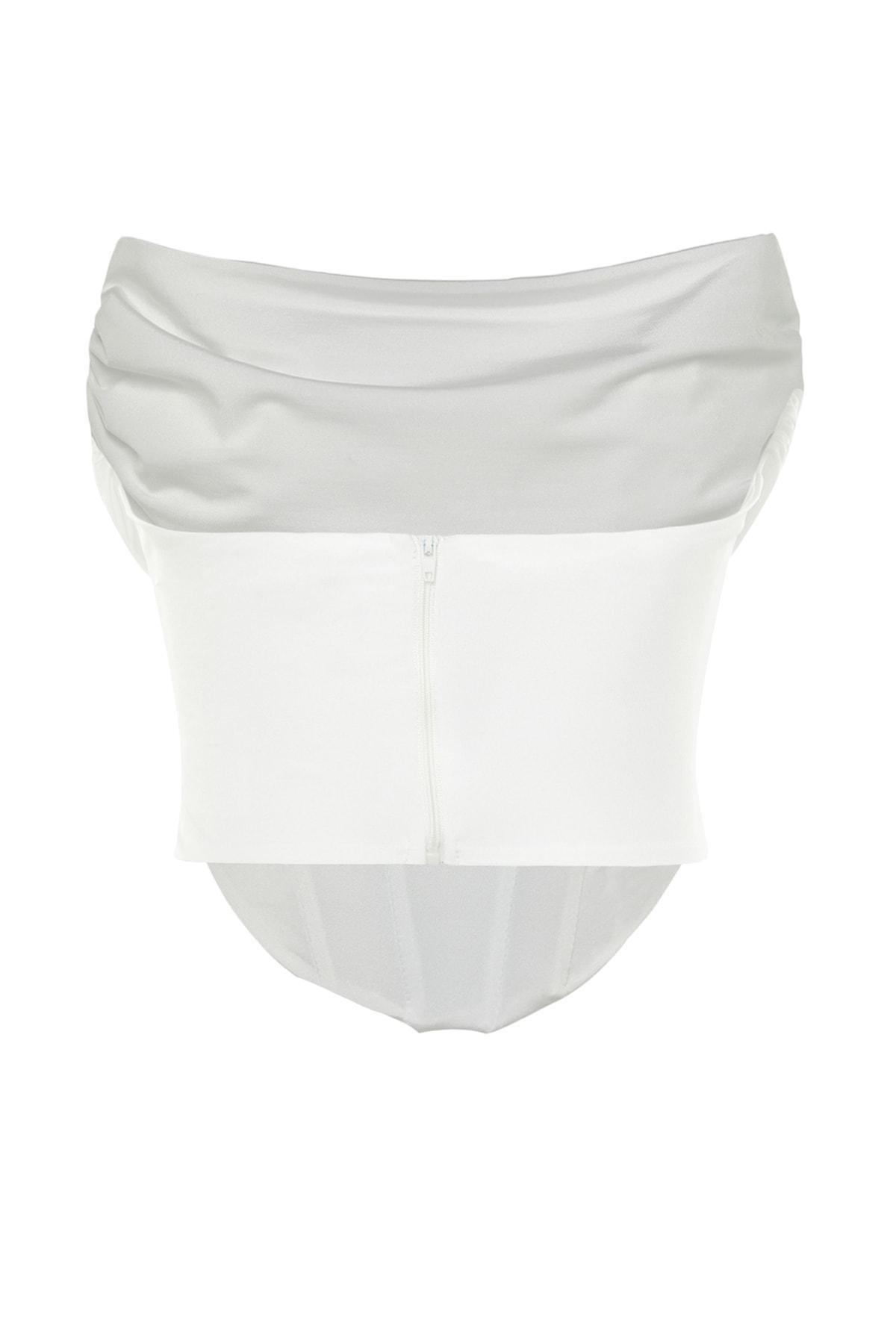 Ecru Underwire Detailed Bustier, , large image number 7