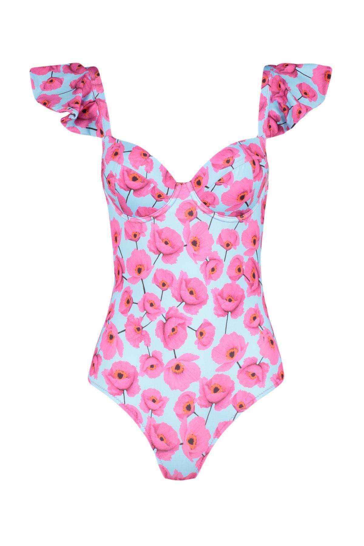 Multicolour Graphic Swimsuit, , large image number 1