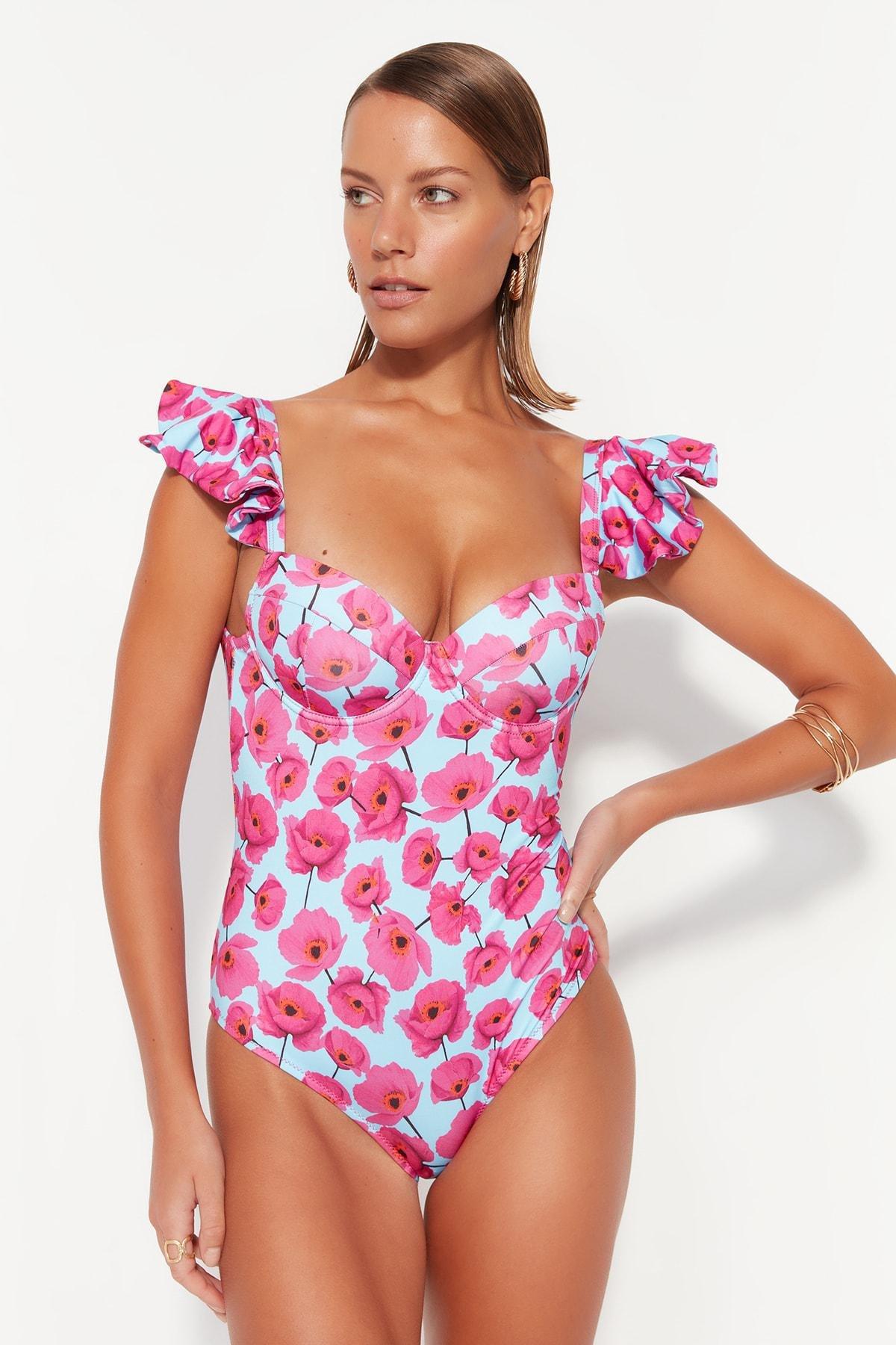Multicolour Graphic Swimsuit, , large image number 2