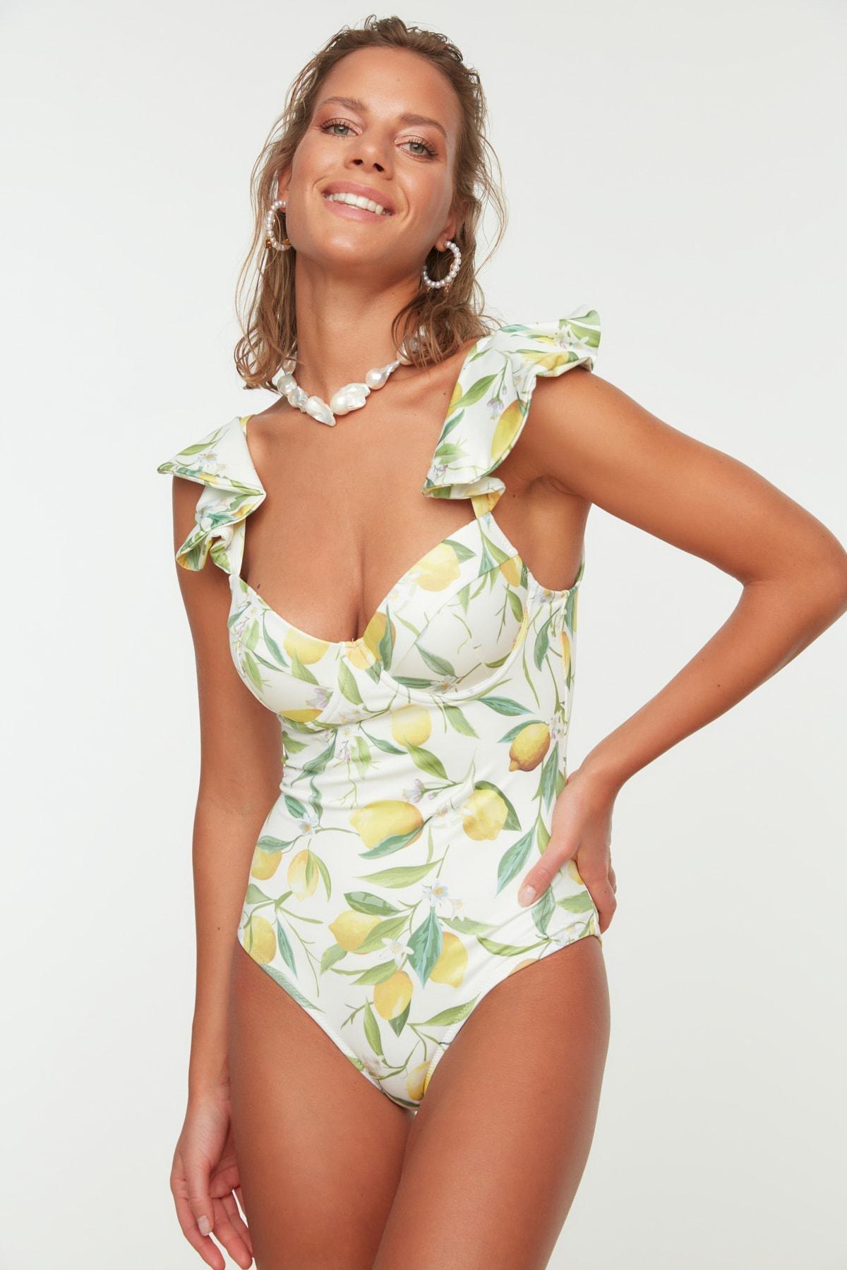 Multicolour Graphic Swimsuit, , large image number 3
