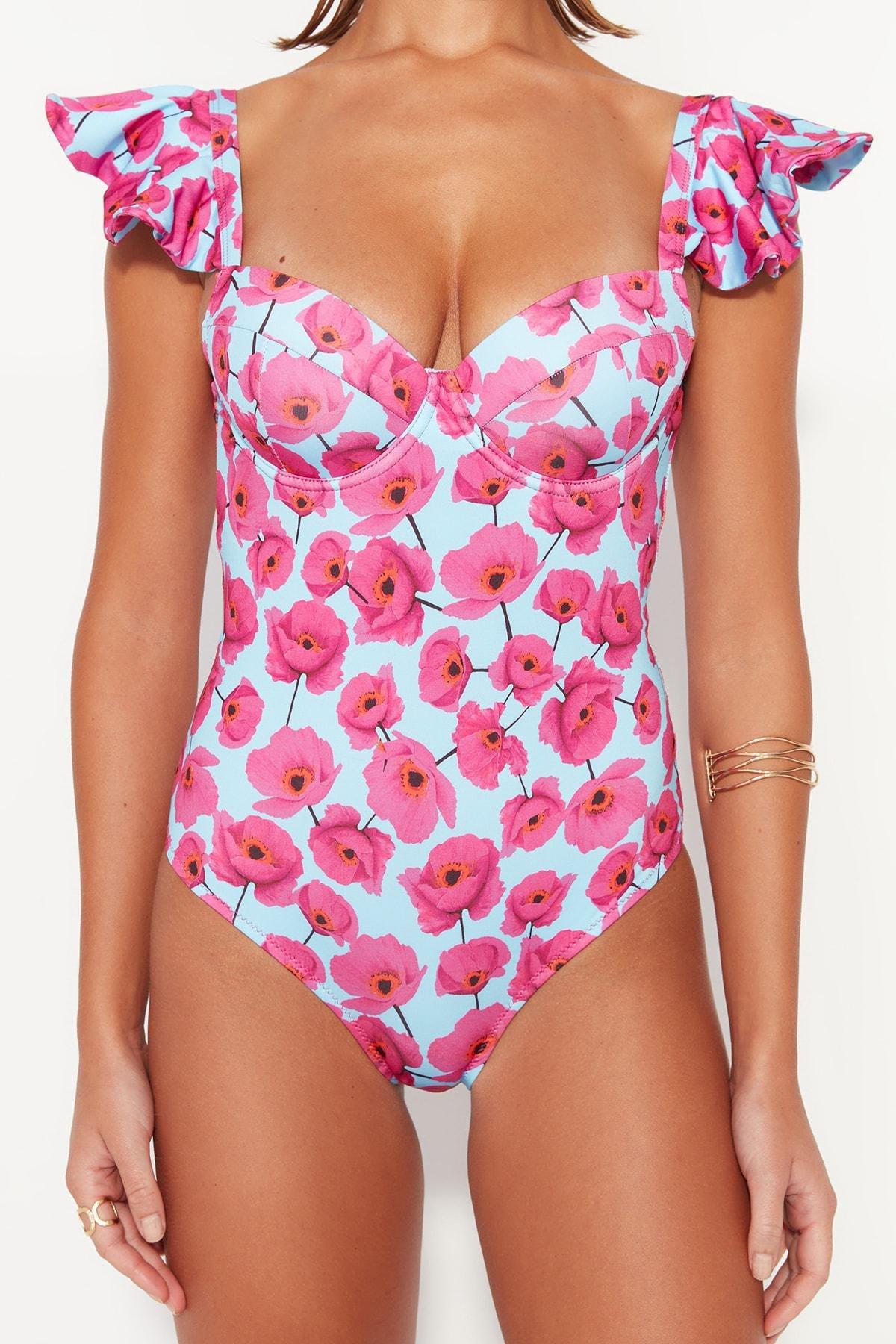 Multicolour Graphic Swimsuit, , large image number 10