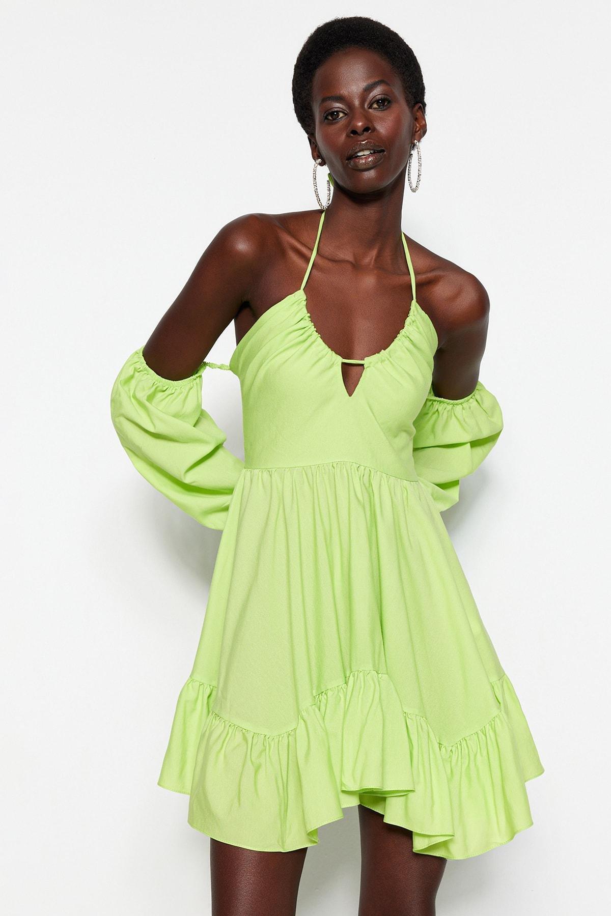 Green Skater Dress, , large image number 2