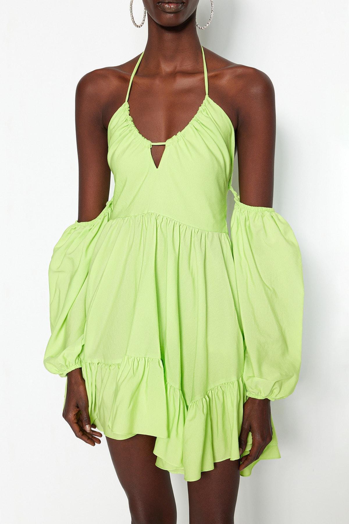 Green Skater Dress, , large image number 3