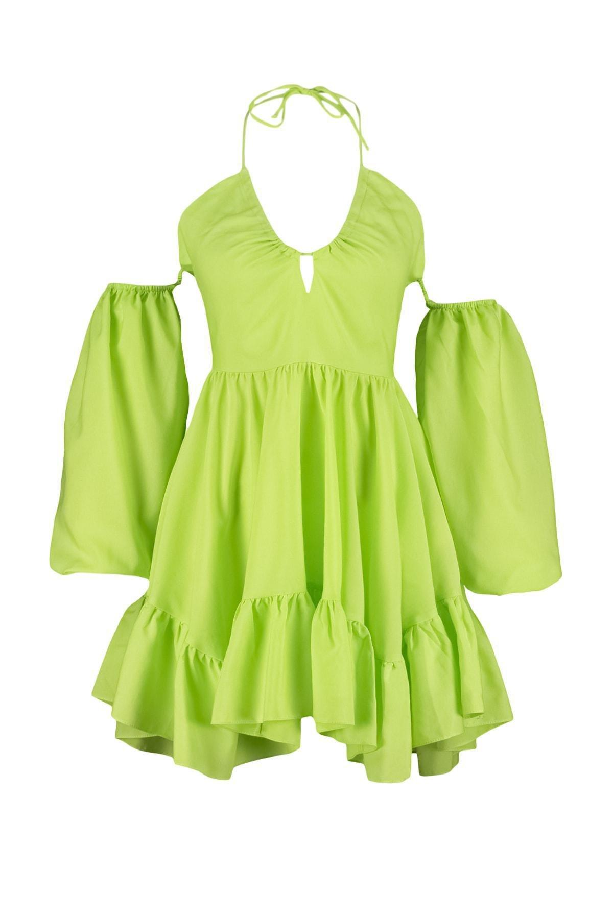 Green Skater Dress, , large image number 6
