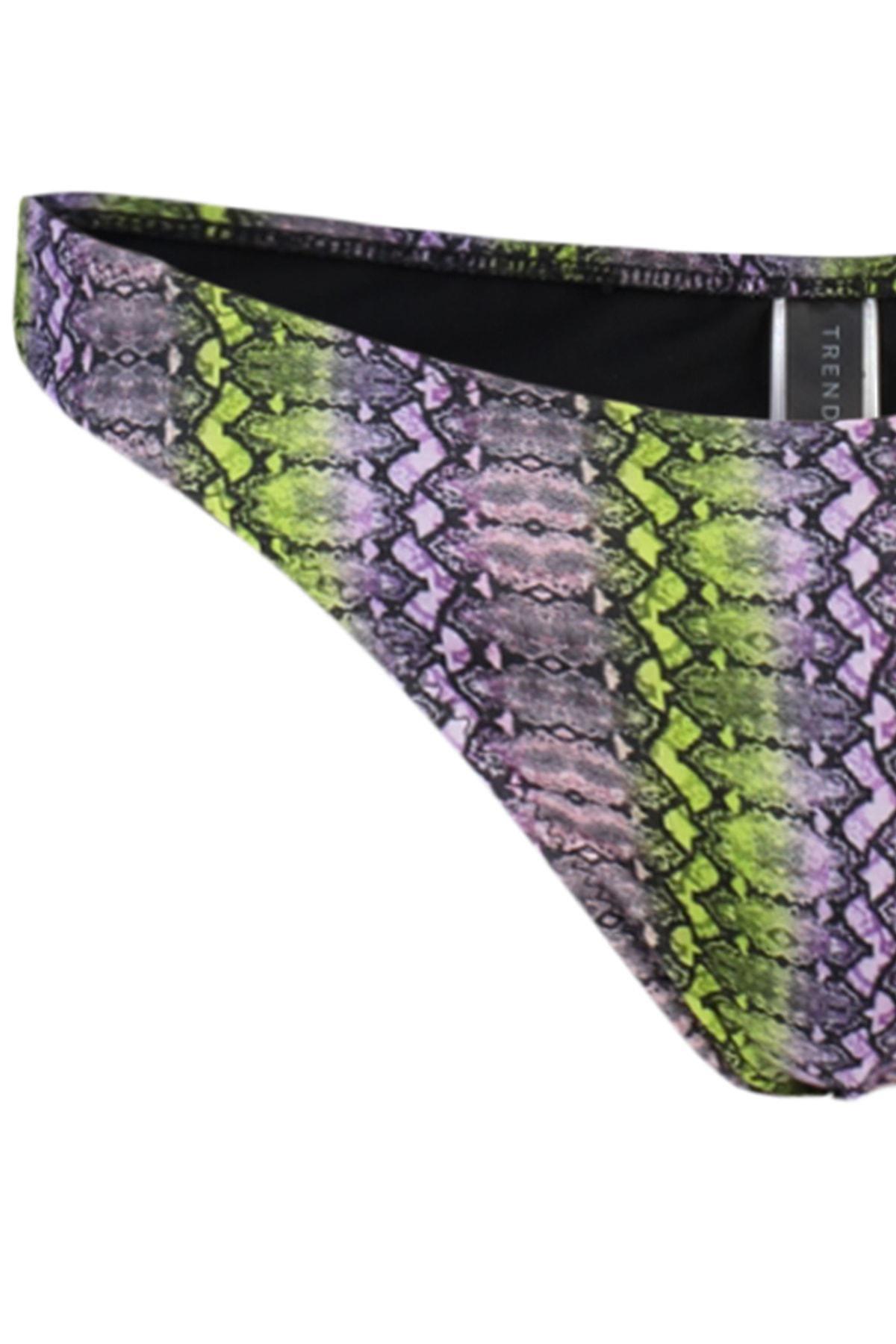Green Pattern Bikini Bottom, Green, large image number 7