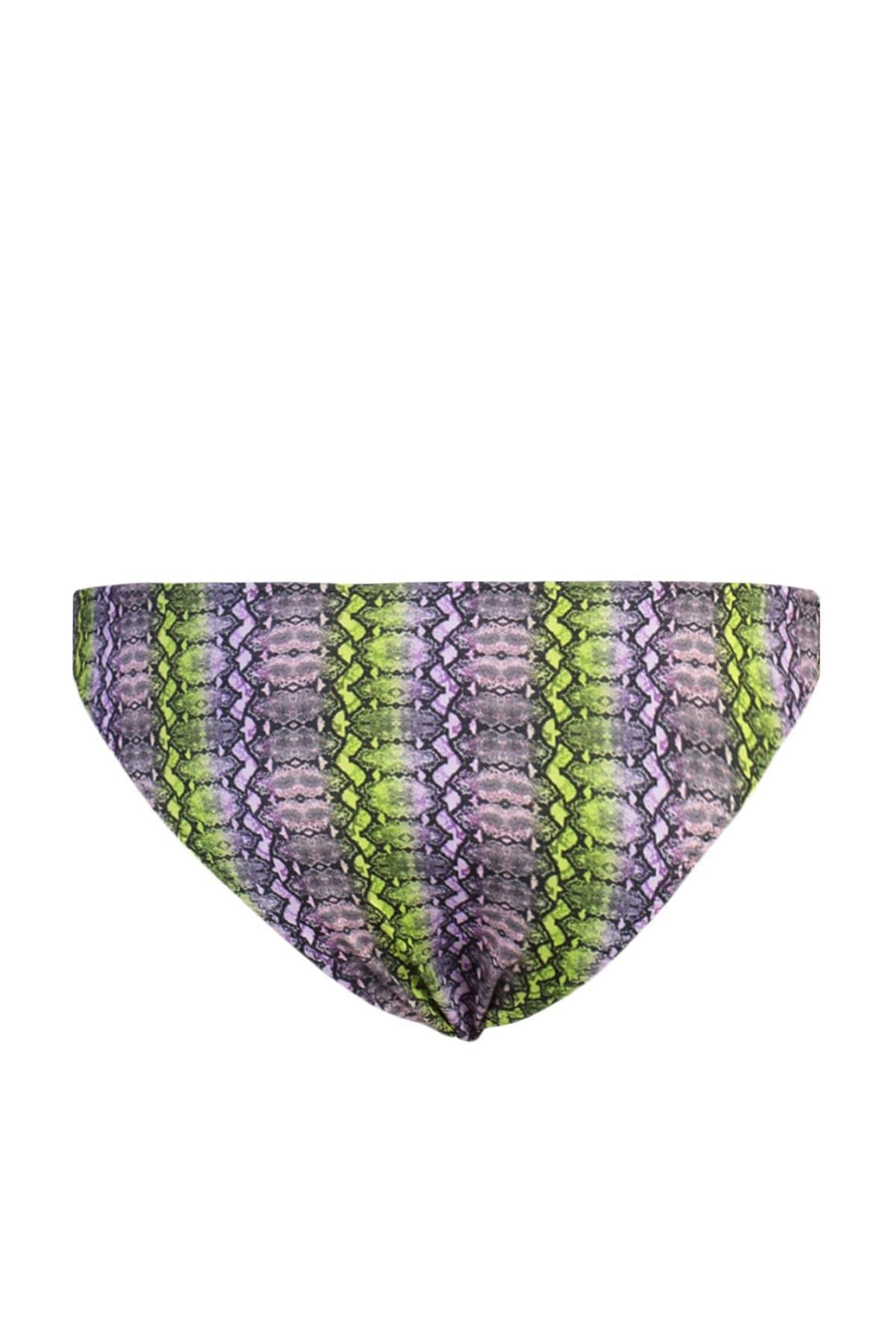 Trendyol - Green Pattern Bikini Bottom