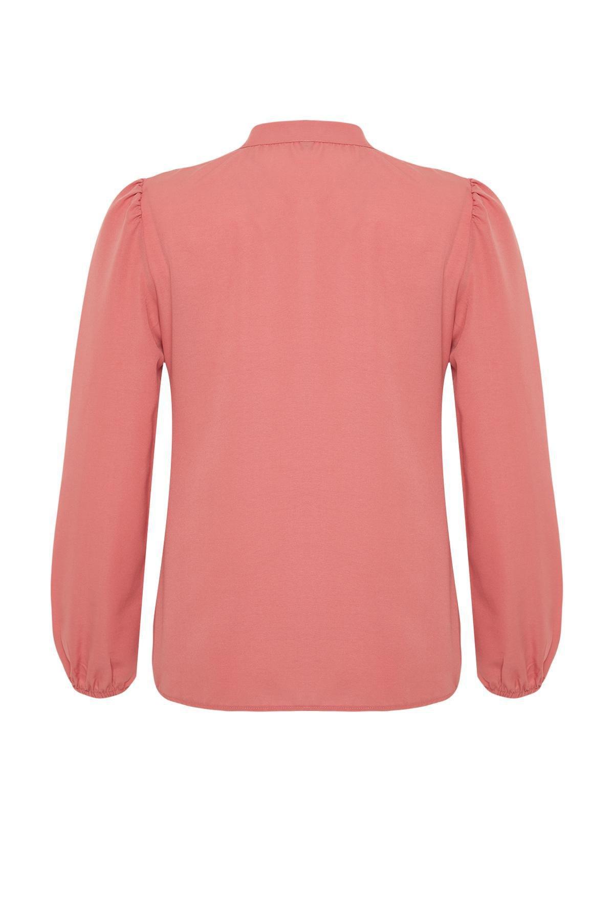 Red Embroidered Detailed Shirt, , large image number 6