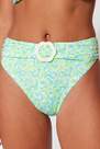 Trendyol - Green Patterned Bikini Bottom