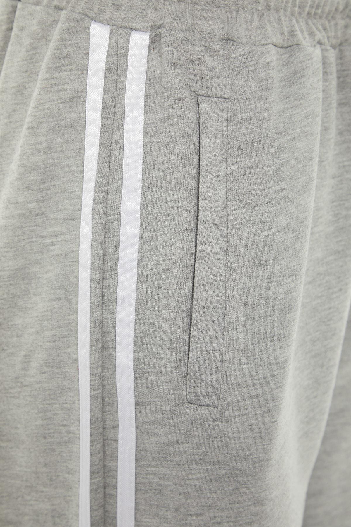 Grey Mid Waist Joggers Sweatpants, Gray, large image number 6