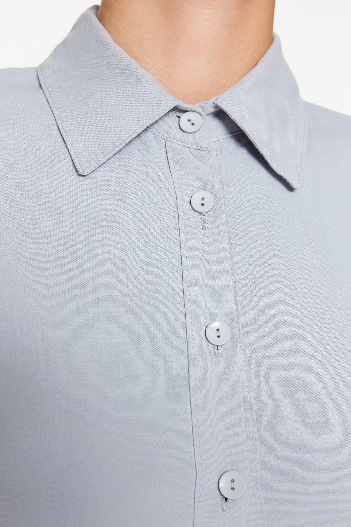 Blue Balloon Sleeve Shirt, , large image number 2