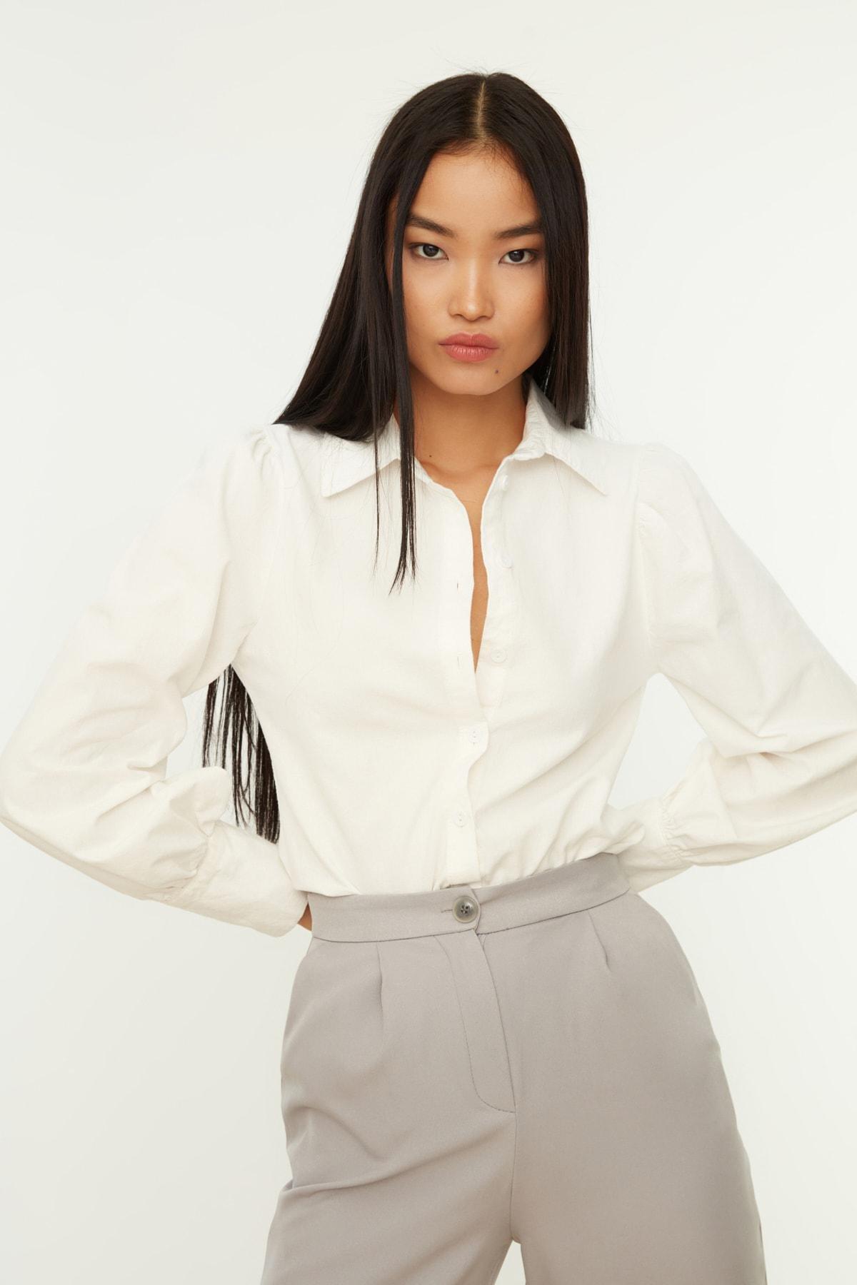 قميص بقصة عادية، أبيض, White, large image number 1