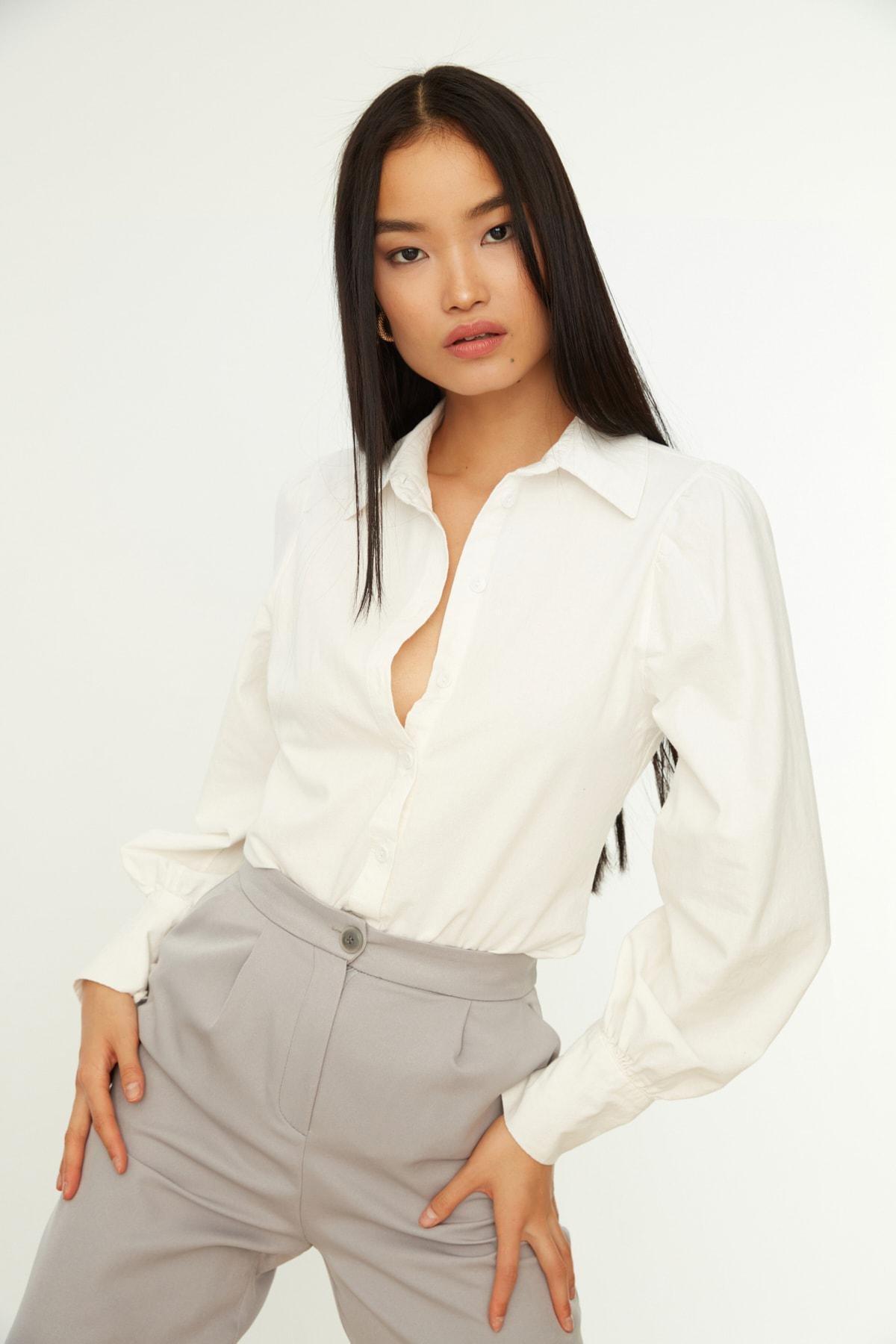 قميص بقصة عادية، أبيض, White, large image number 2