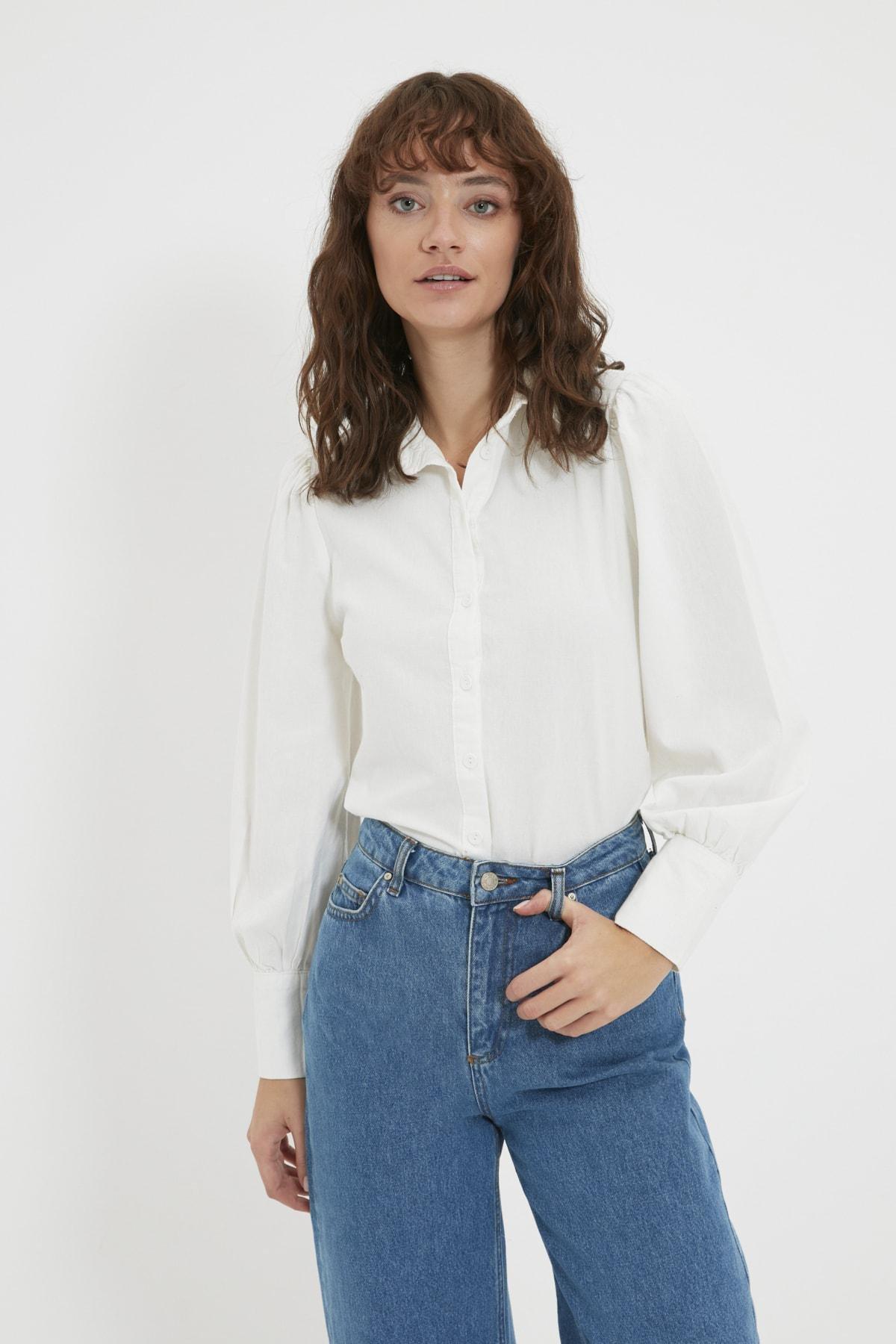 قميص بقصة عادية، أبيض, White, large image number 6