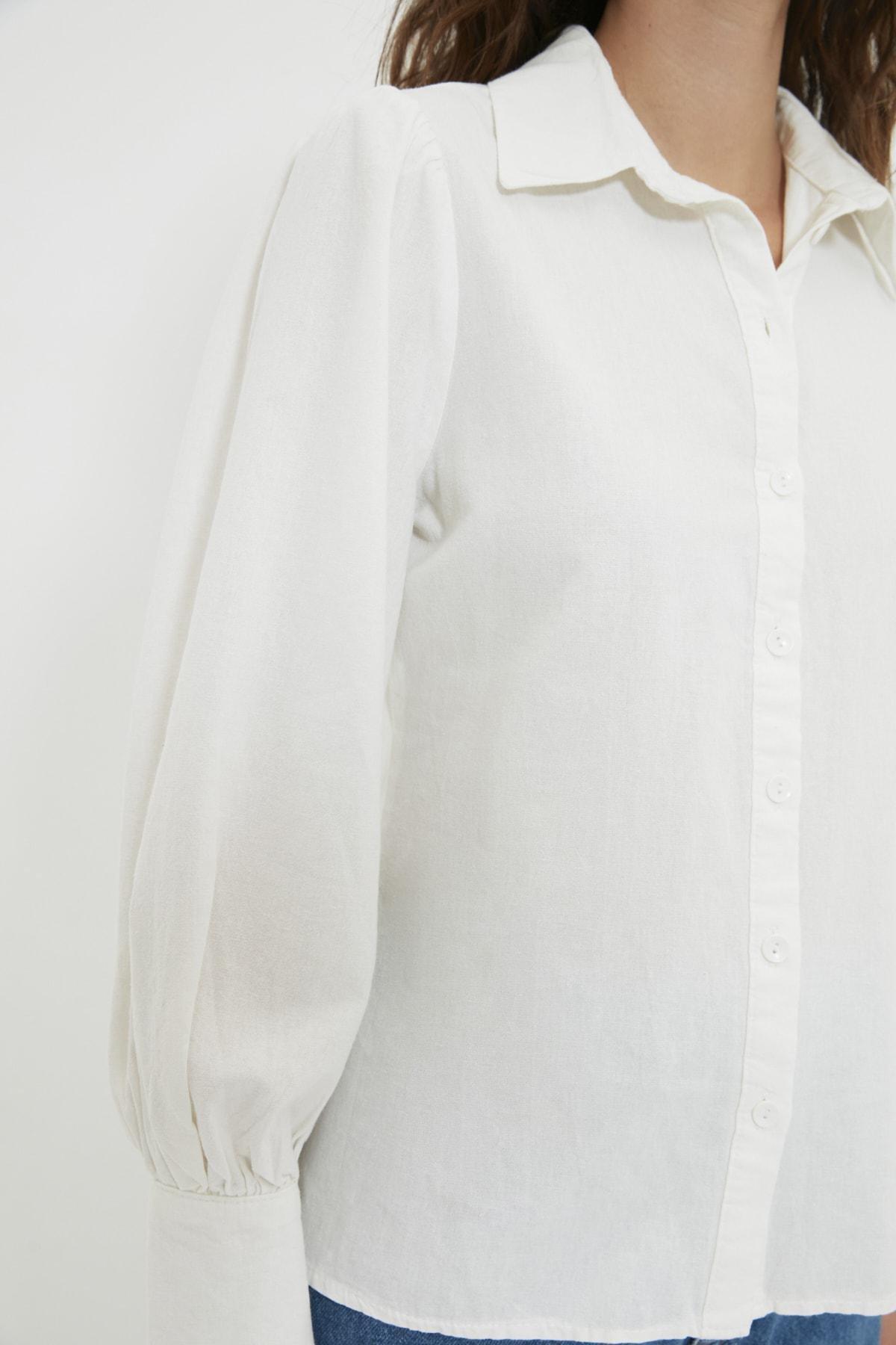 قميص بقصة عادية، أبيض, White, large image number 8