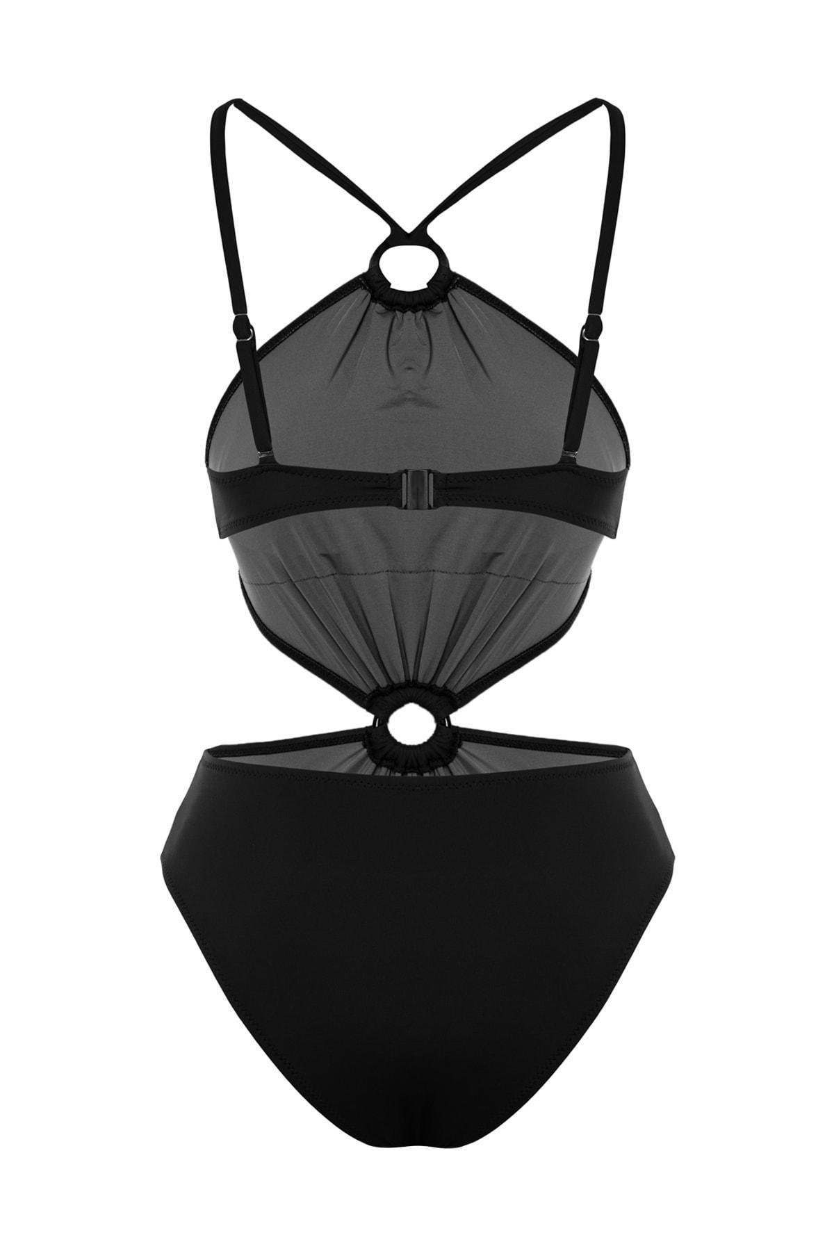Black Cut Out Swimsuit, , large image number 1