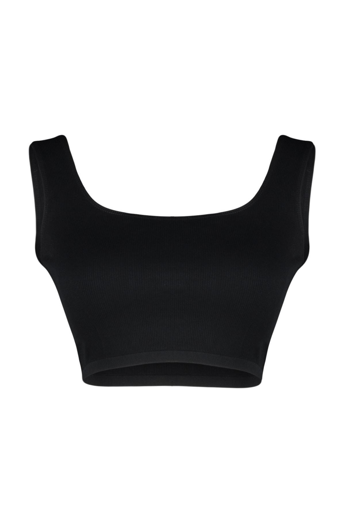 Black U-Neck Plus Size Bra, , large image number 5