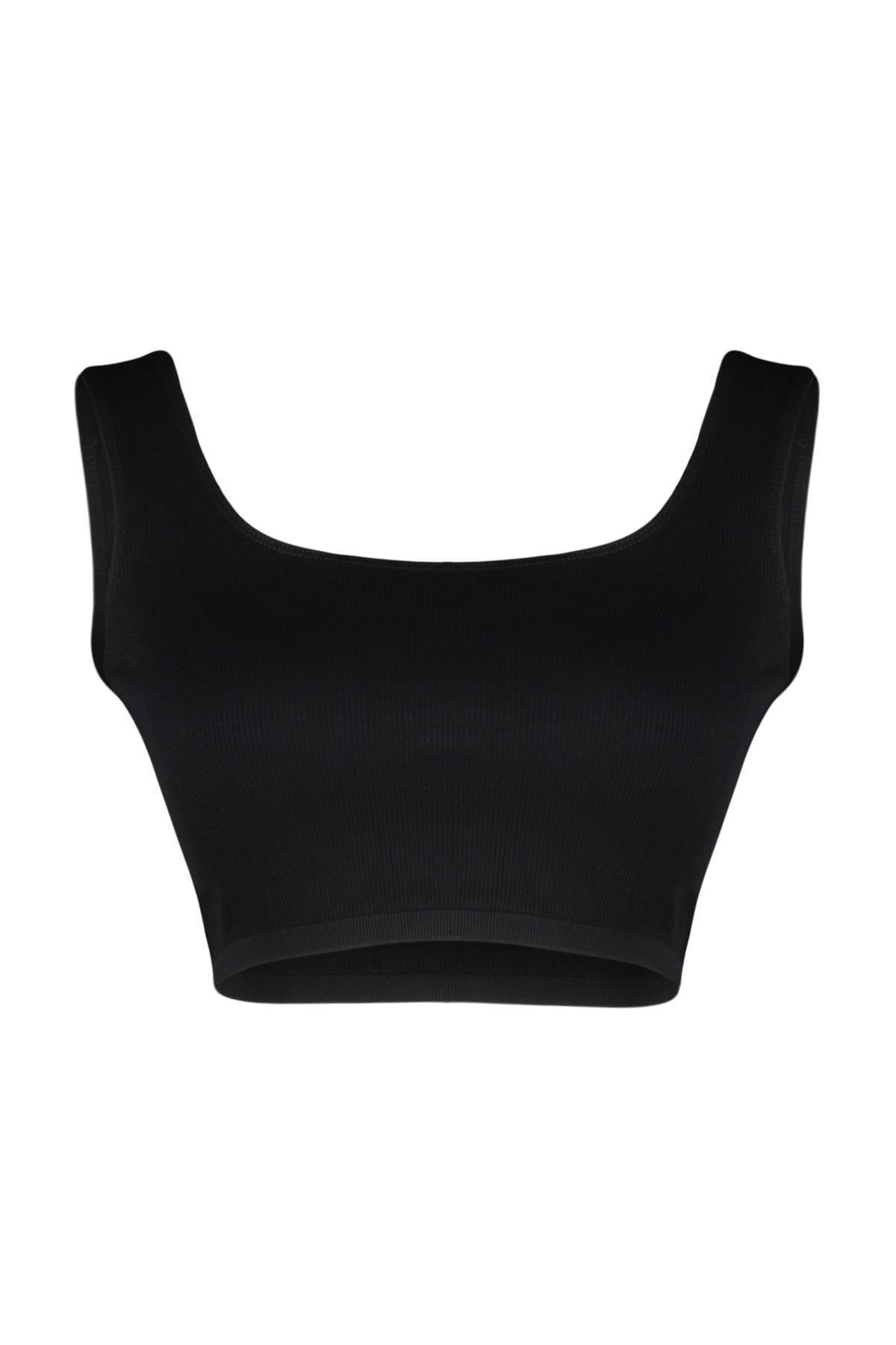 Trendyol - Black U-Neck Plus Size Bra