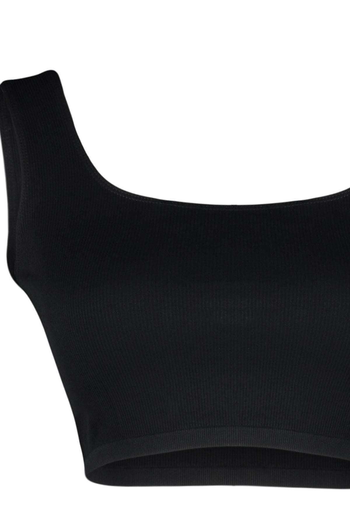 Black U-Neck Plus Size Bra, , large image number 6