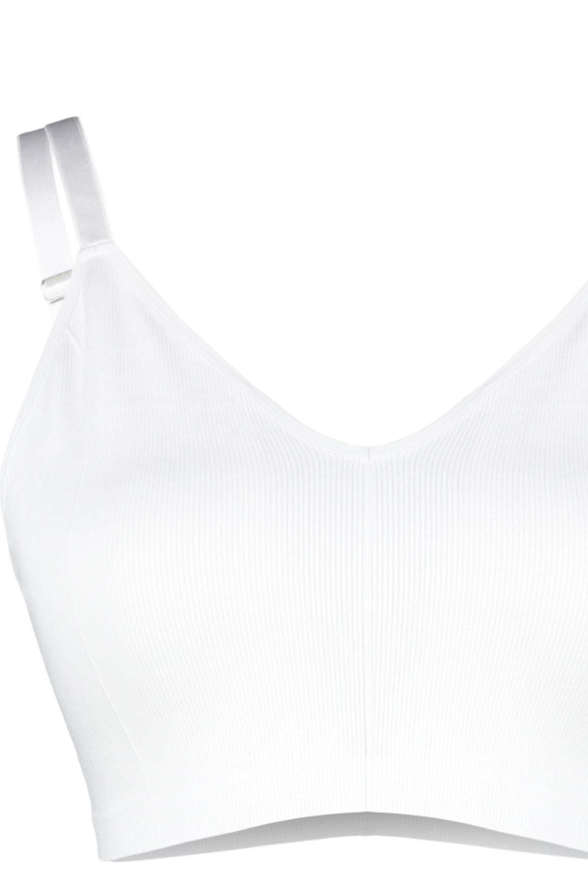White High Straps Plus Size Bra, , large image number 6