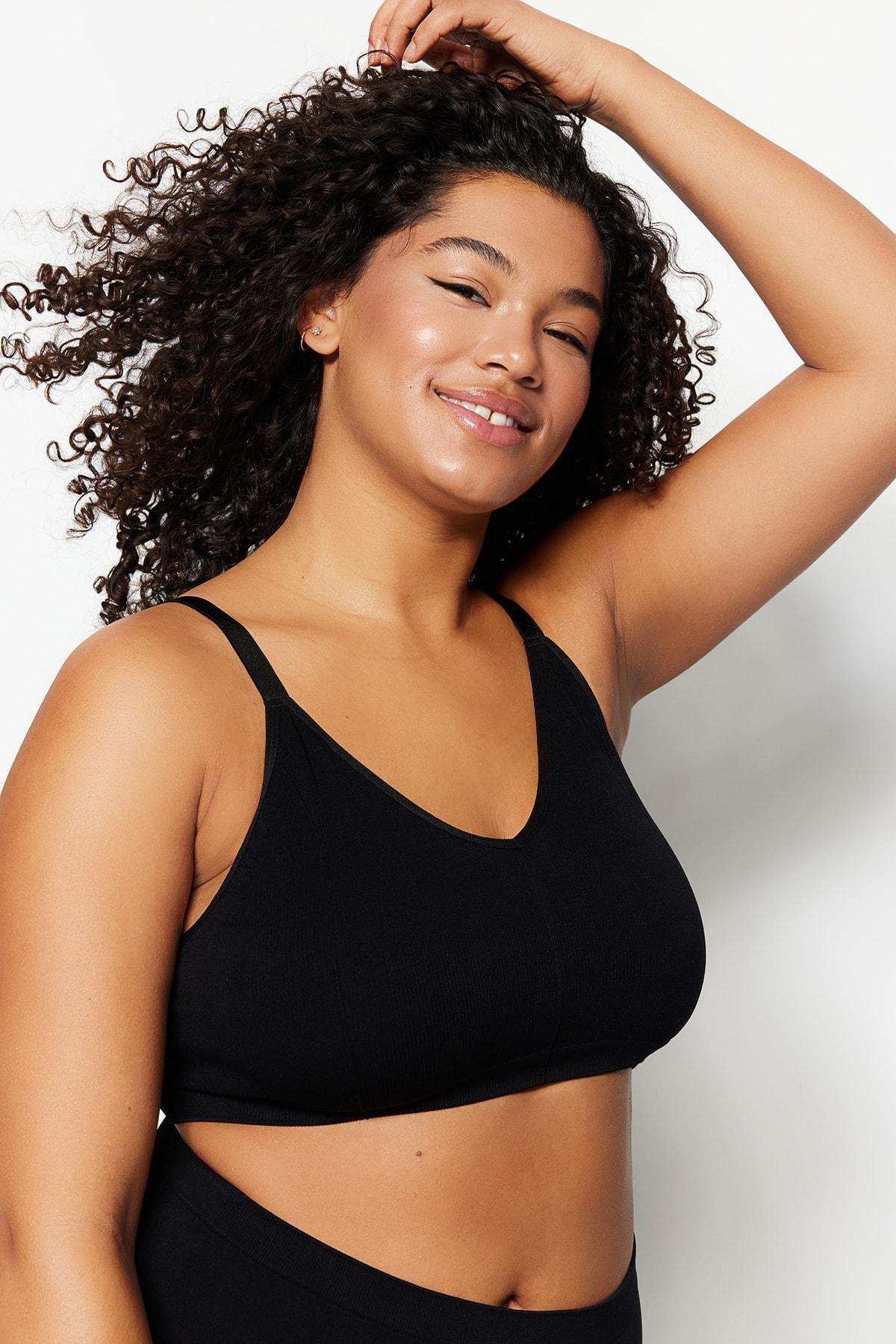 Black Plus Size Bra, , large image number 0