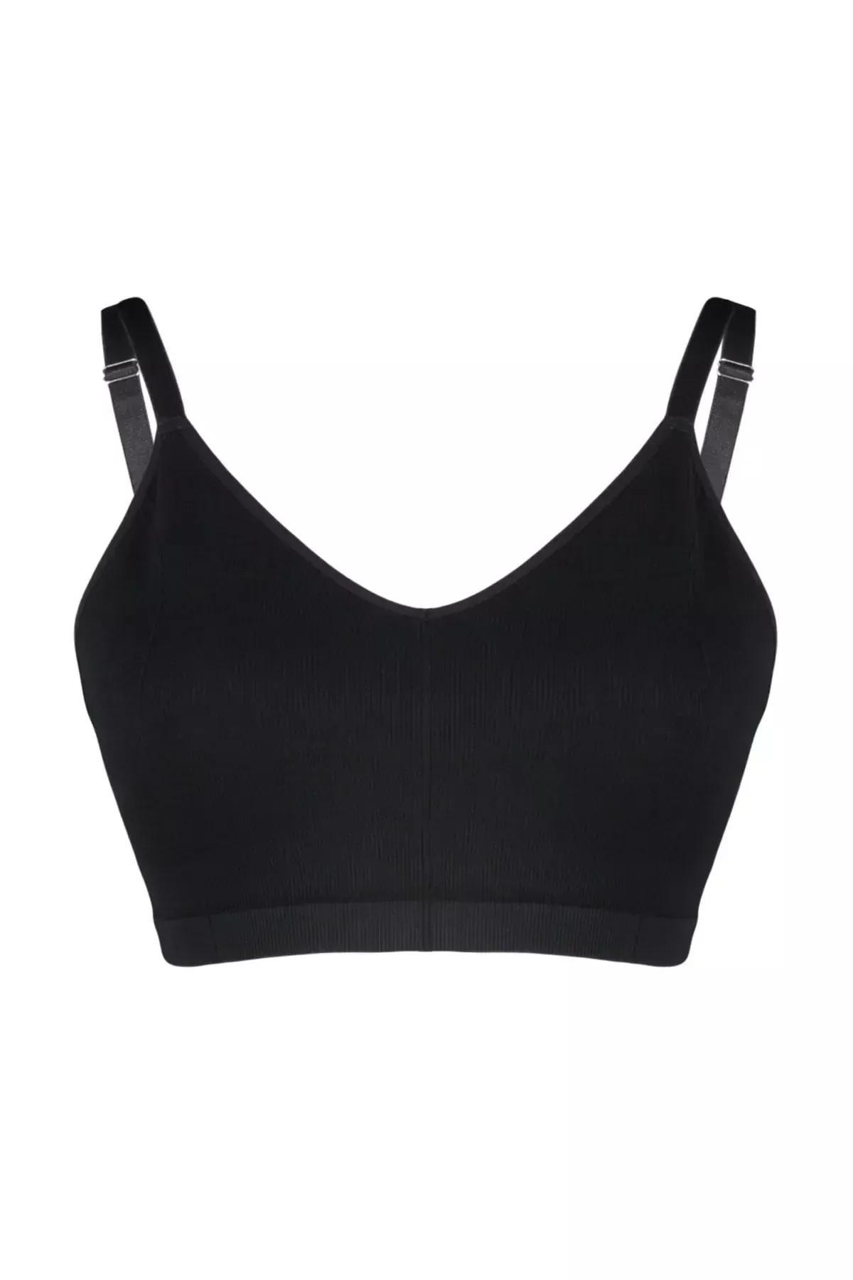 Black Plus Size Bra, Black, large image number 5