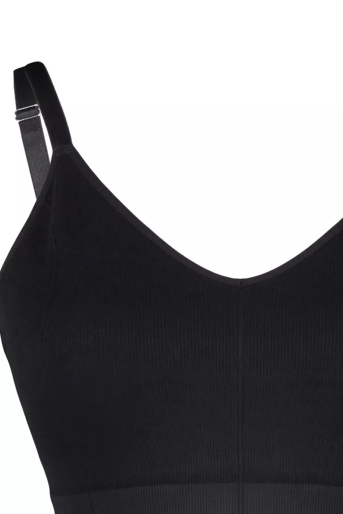 Black Plus Size Bra, Black, large image number 6
