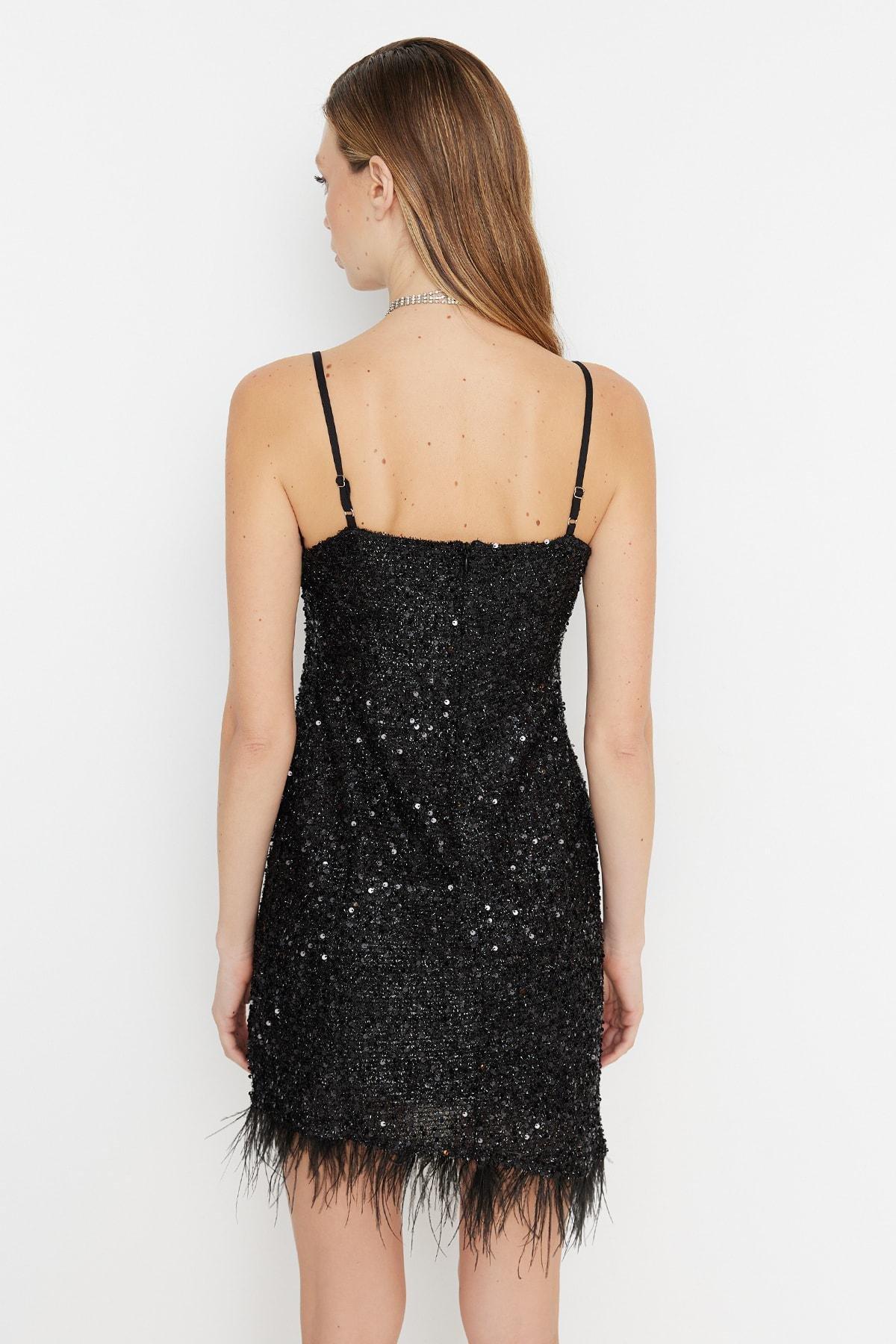 Black Bodycon Otrish Sequin Dress, , large image number 4