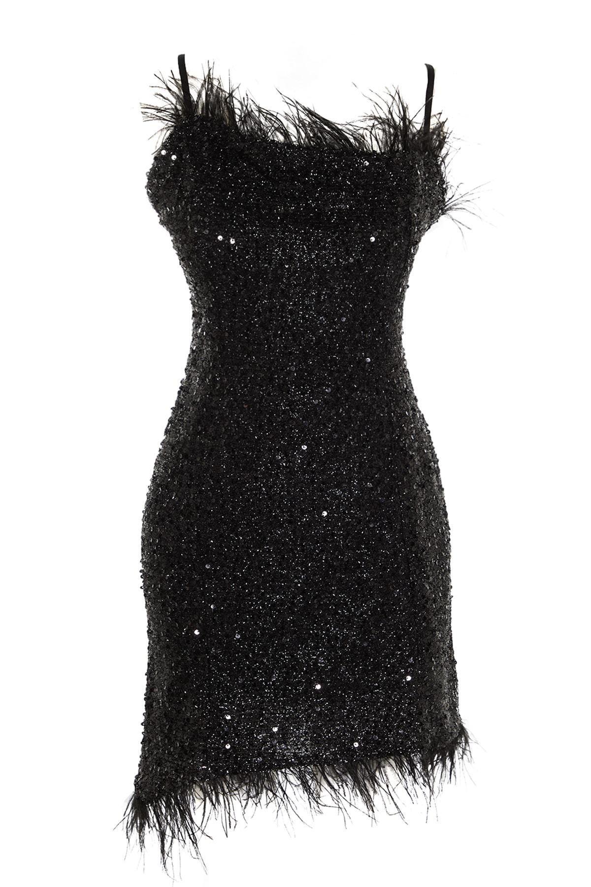 Black Bodycon Otrish Sequin Dress, , large image number 5