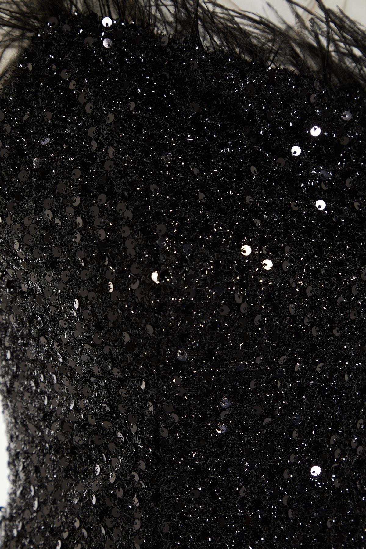 Black Bodycon Otrish Sequin Dress, , large image number 6