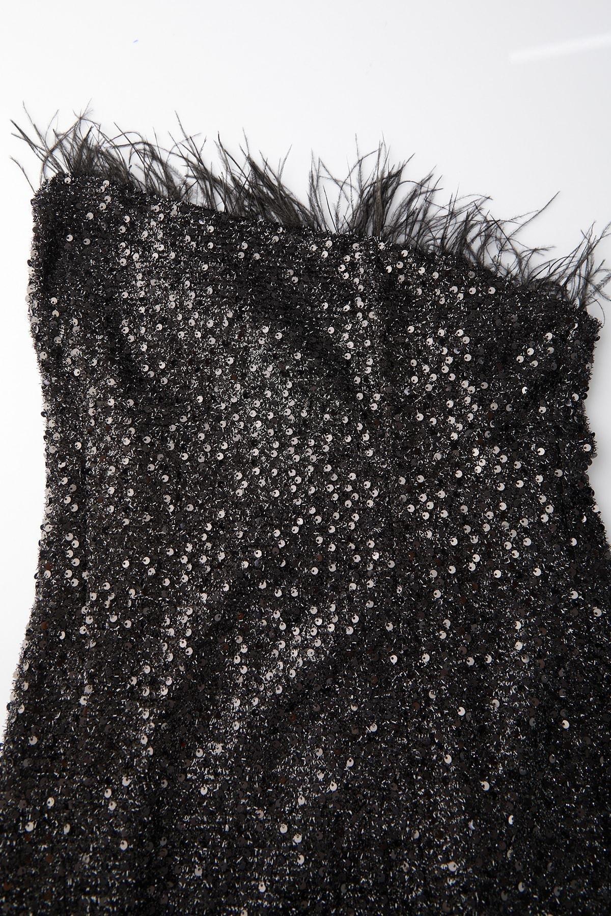 Black Bodycon Otrish Sequin Dress, , large image number 7