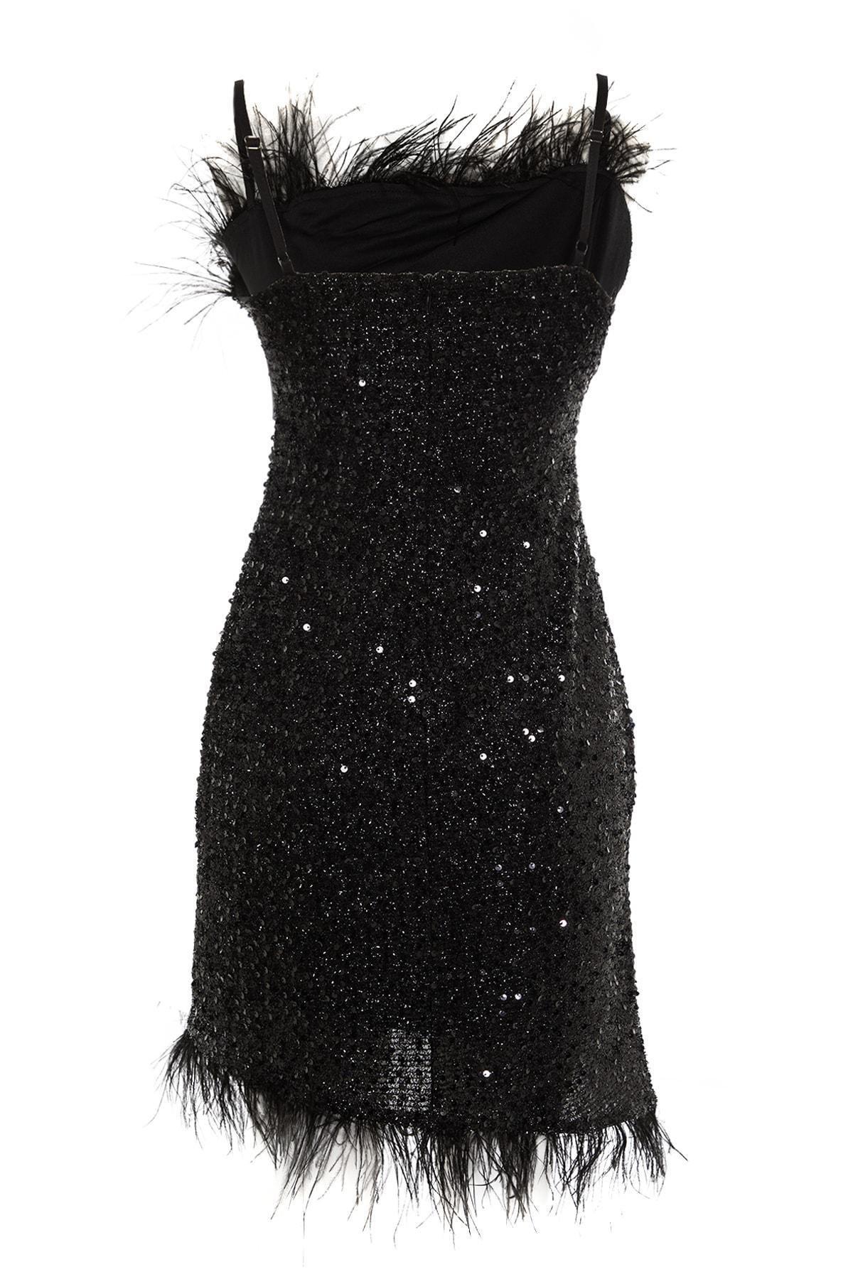 Black Bodycon Otrish Sequin Dress, , large image number 8