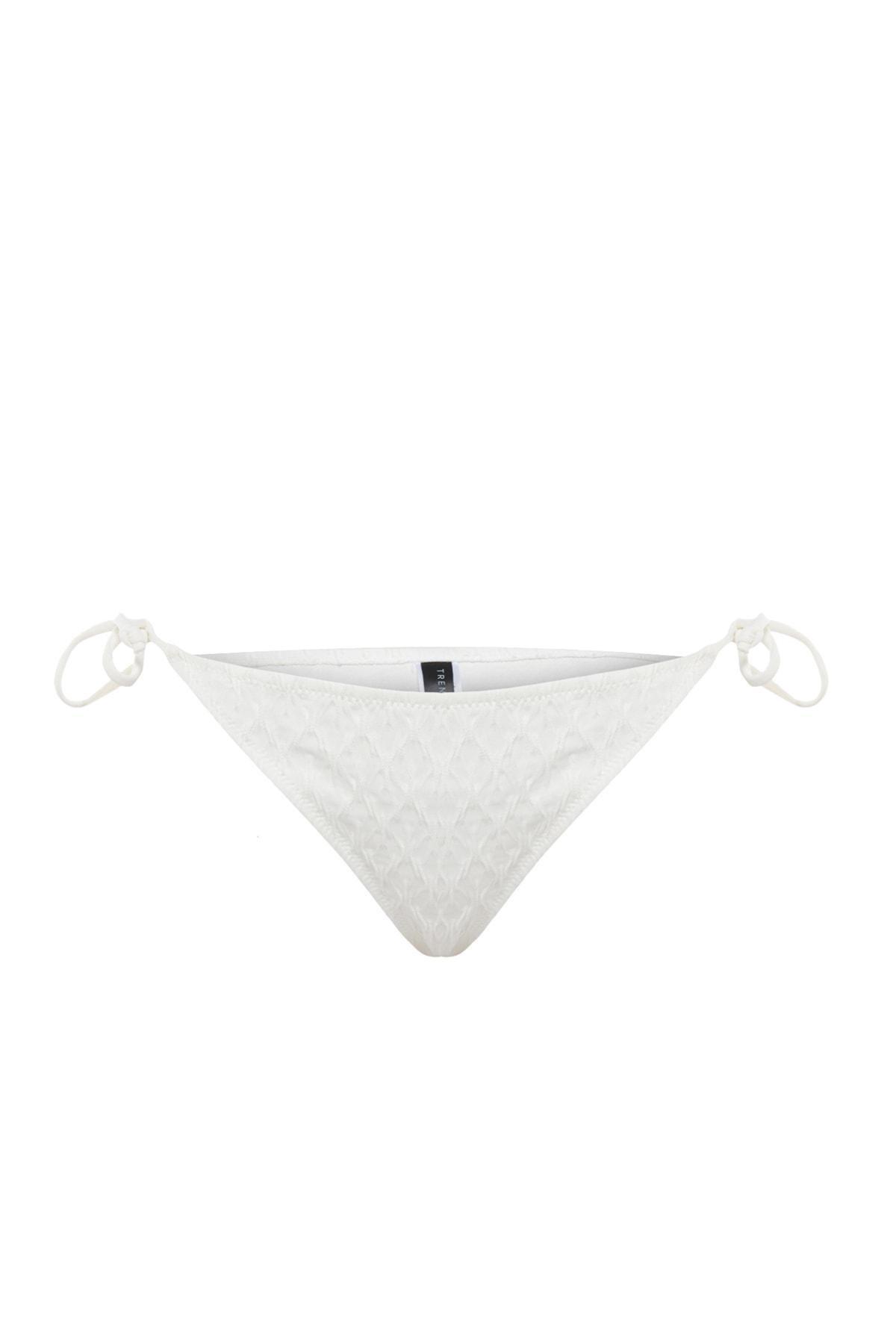 White Textured Bikini Bottom, , large image number 5