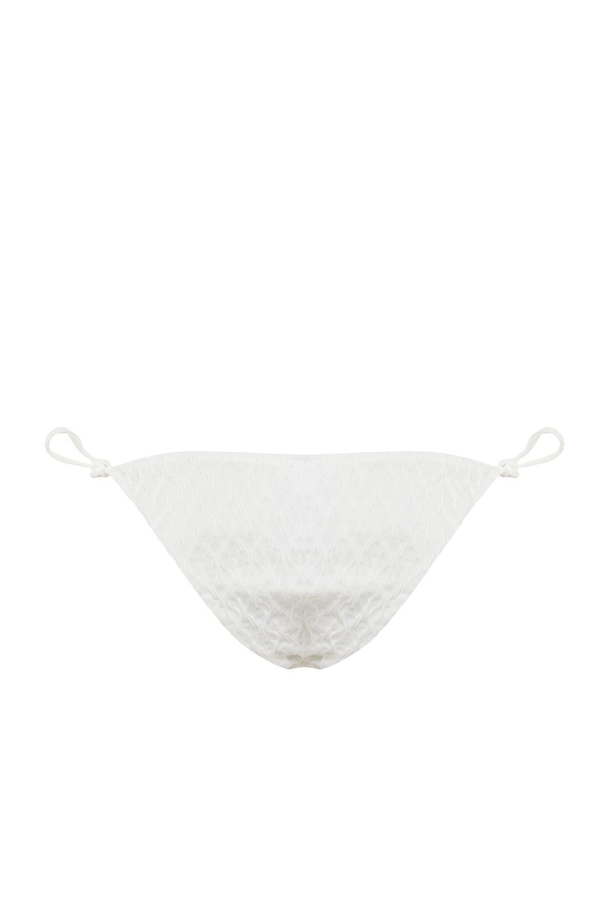 White Textured Bikini Bottom, , large image number 7