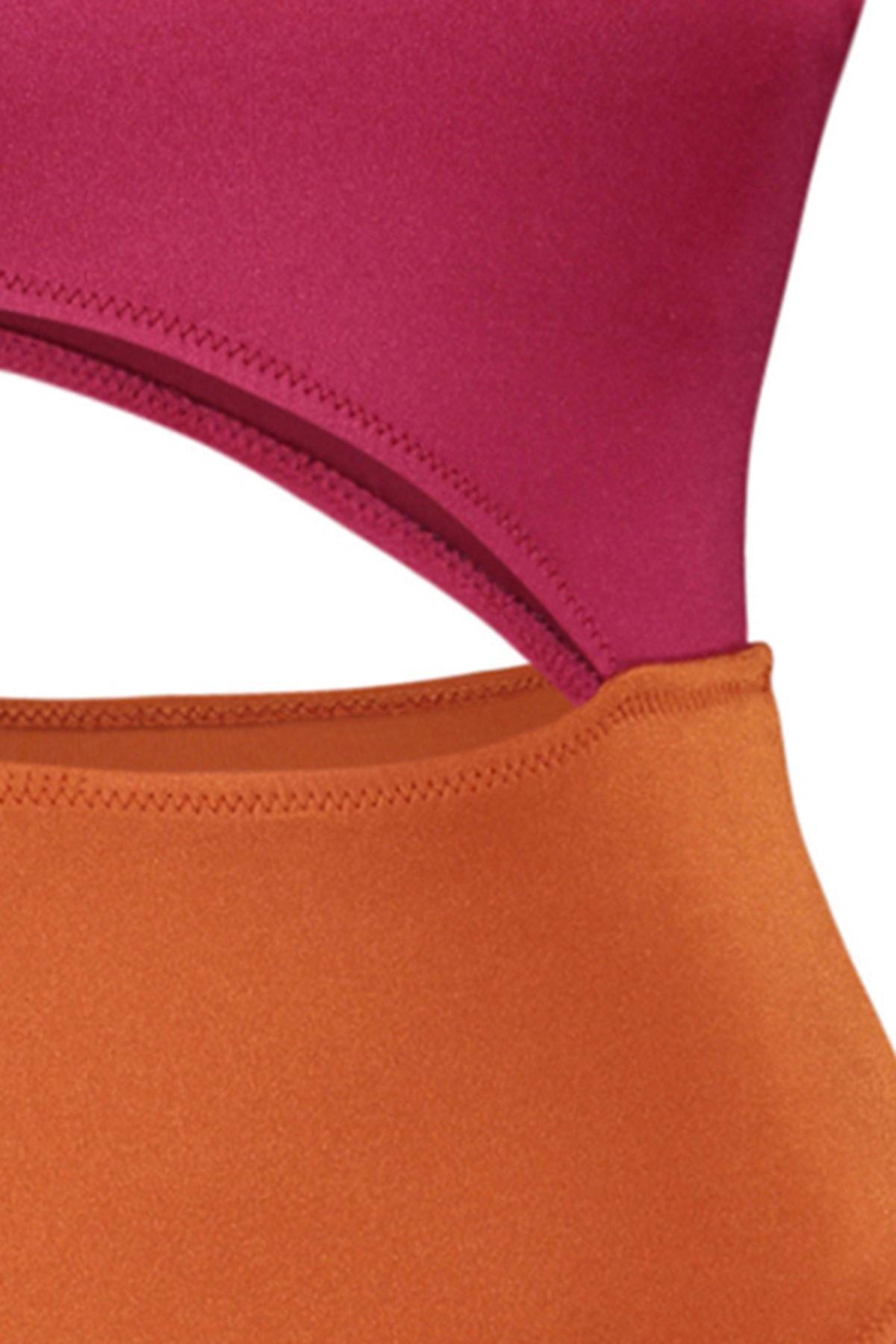Red Slim Swimsuit, , large image number 6