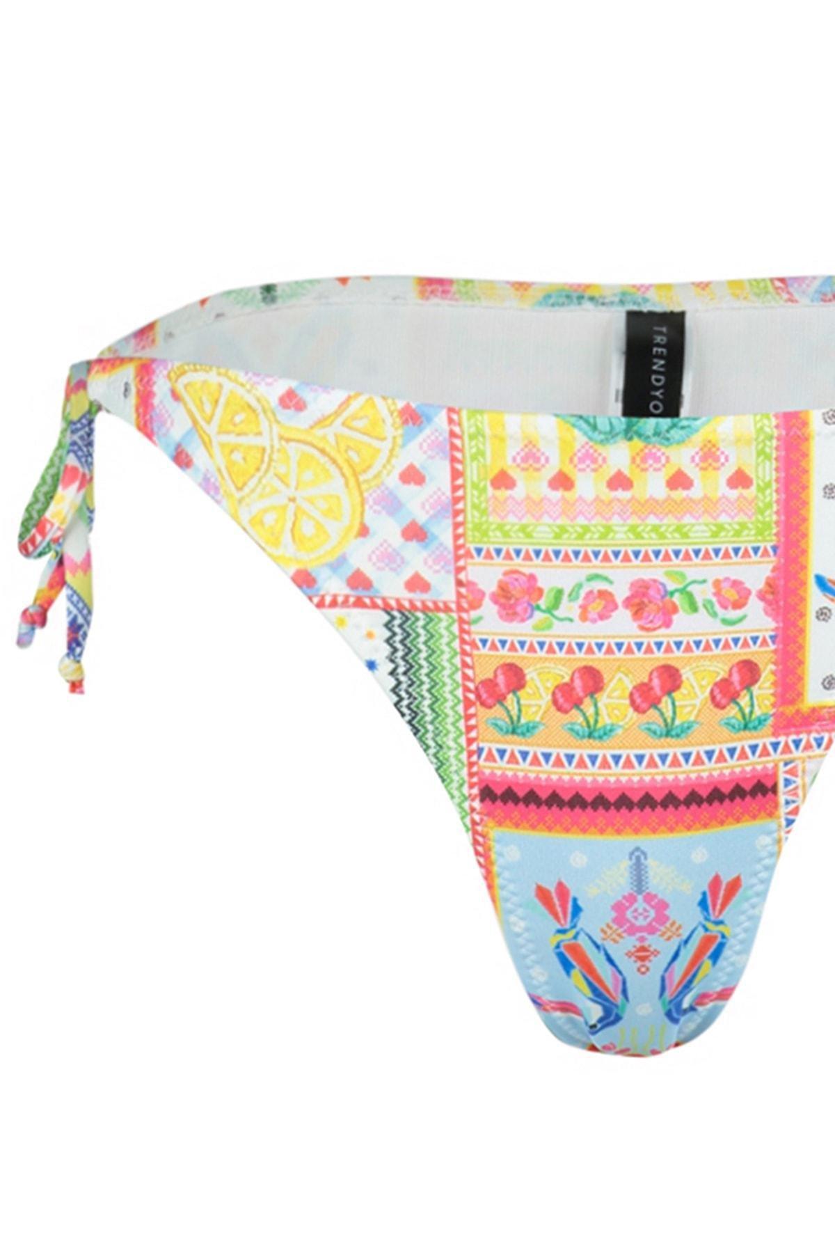 Multicolour Graphic Bikini Bottom, Multicolor, large image number 7