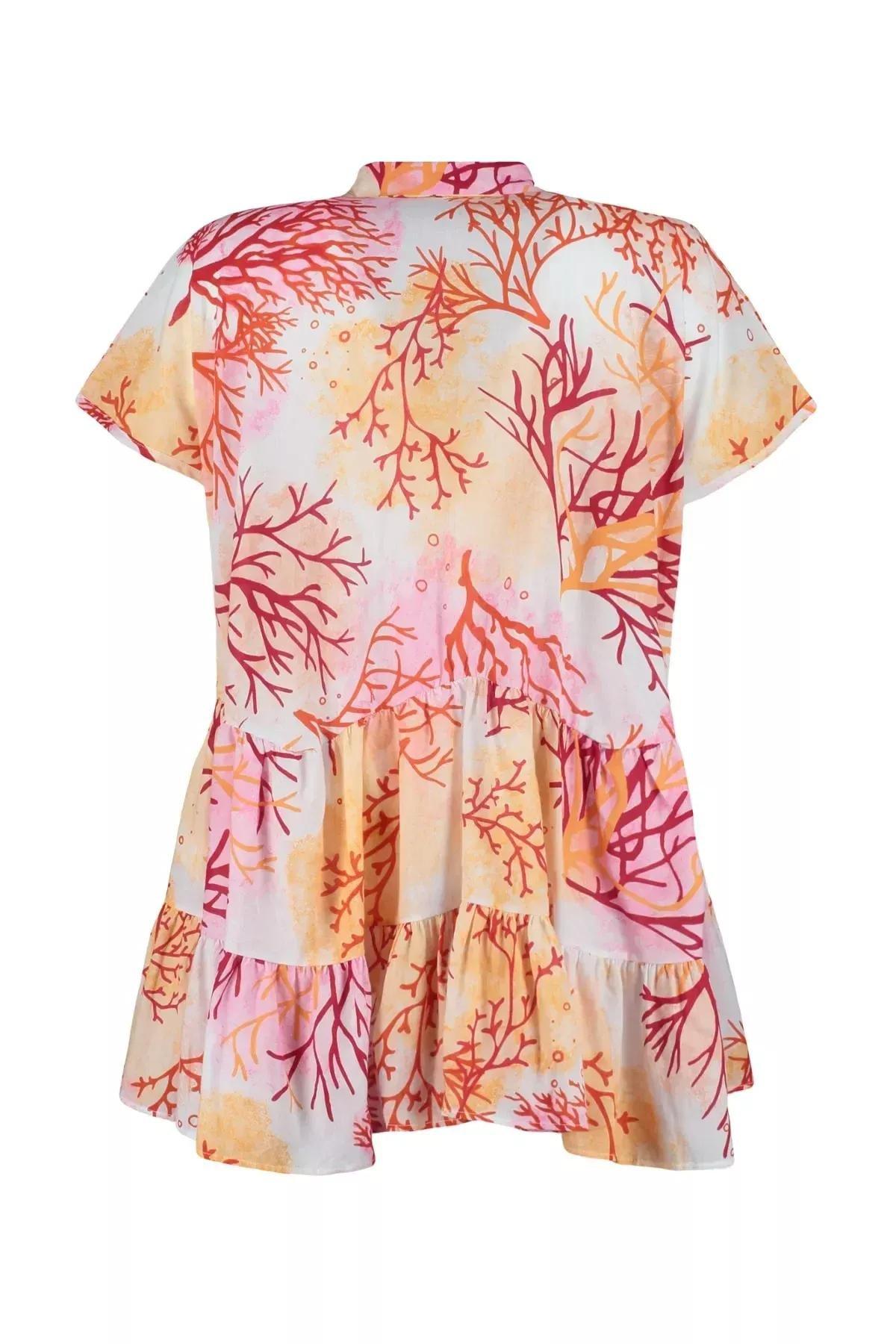 Orange Skater Plus Size Dress, Orange, large image number 6