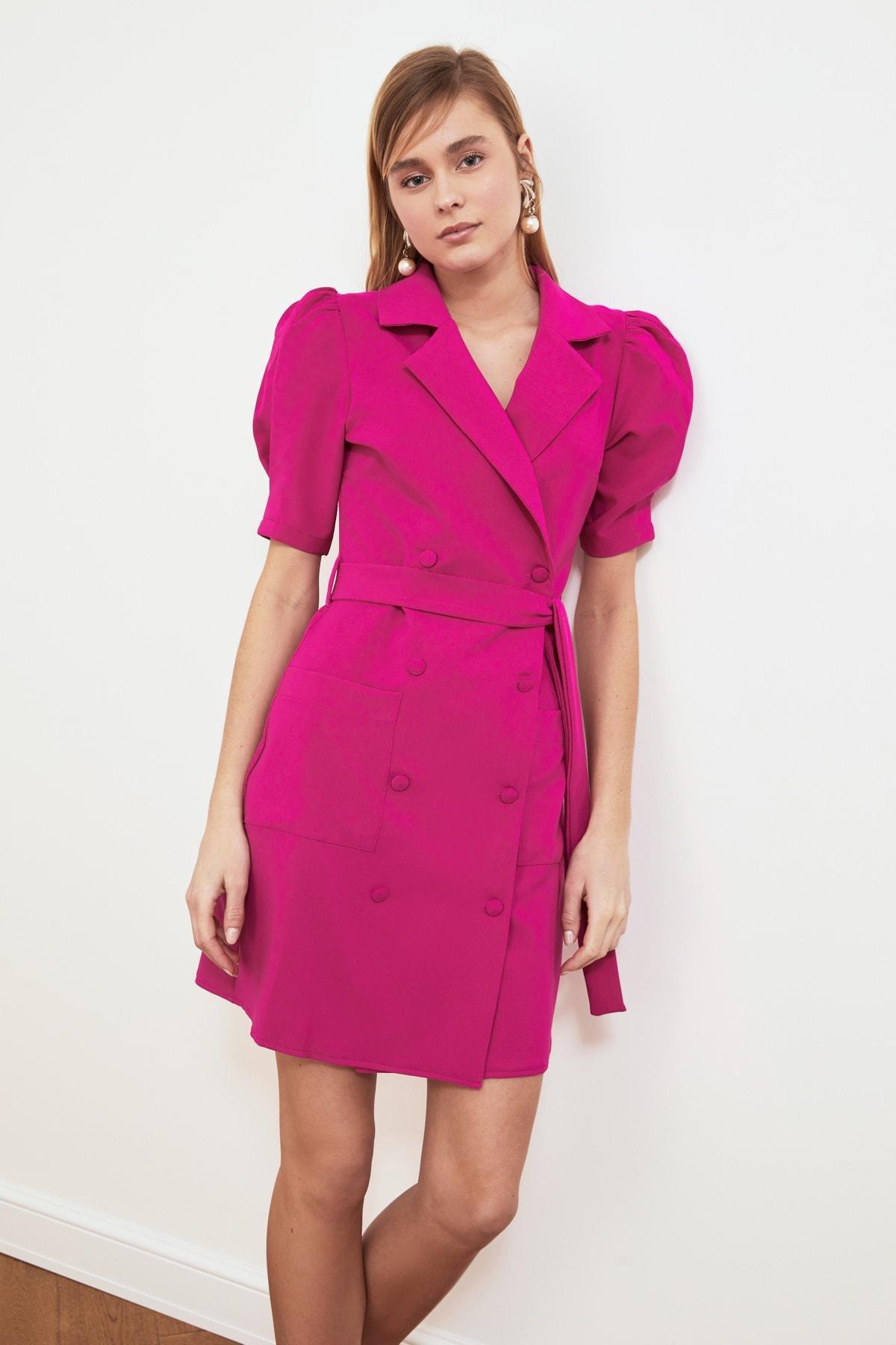 Pink Cache-Coeur Blazer Dress, , large image number 0
