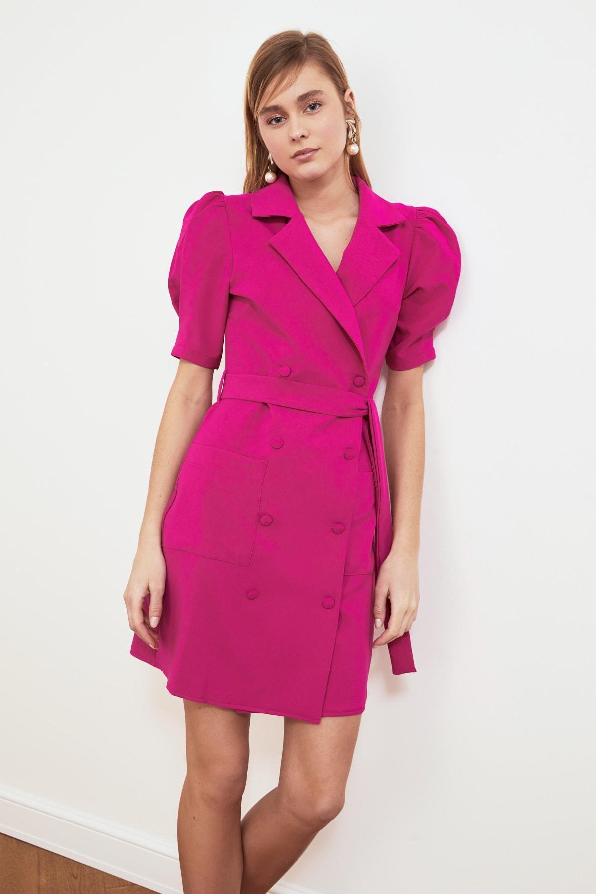 Trendyol - Pink Cache-Coeur Blazer Dress